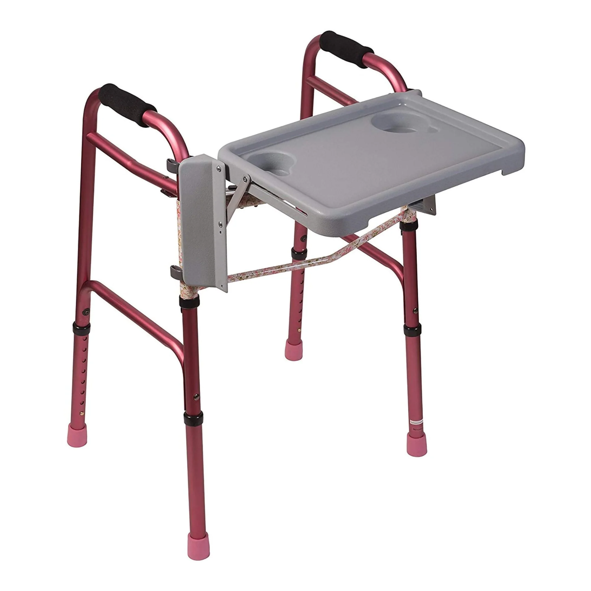Mabis Healthcare DMI Folding Walker Tray with Cup Holders - Image 3