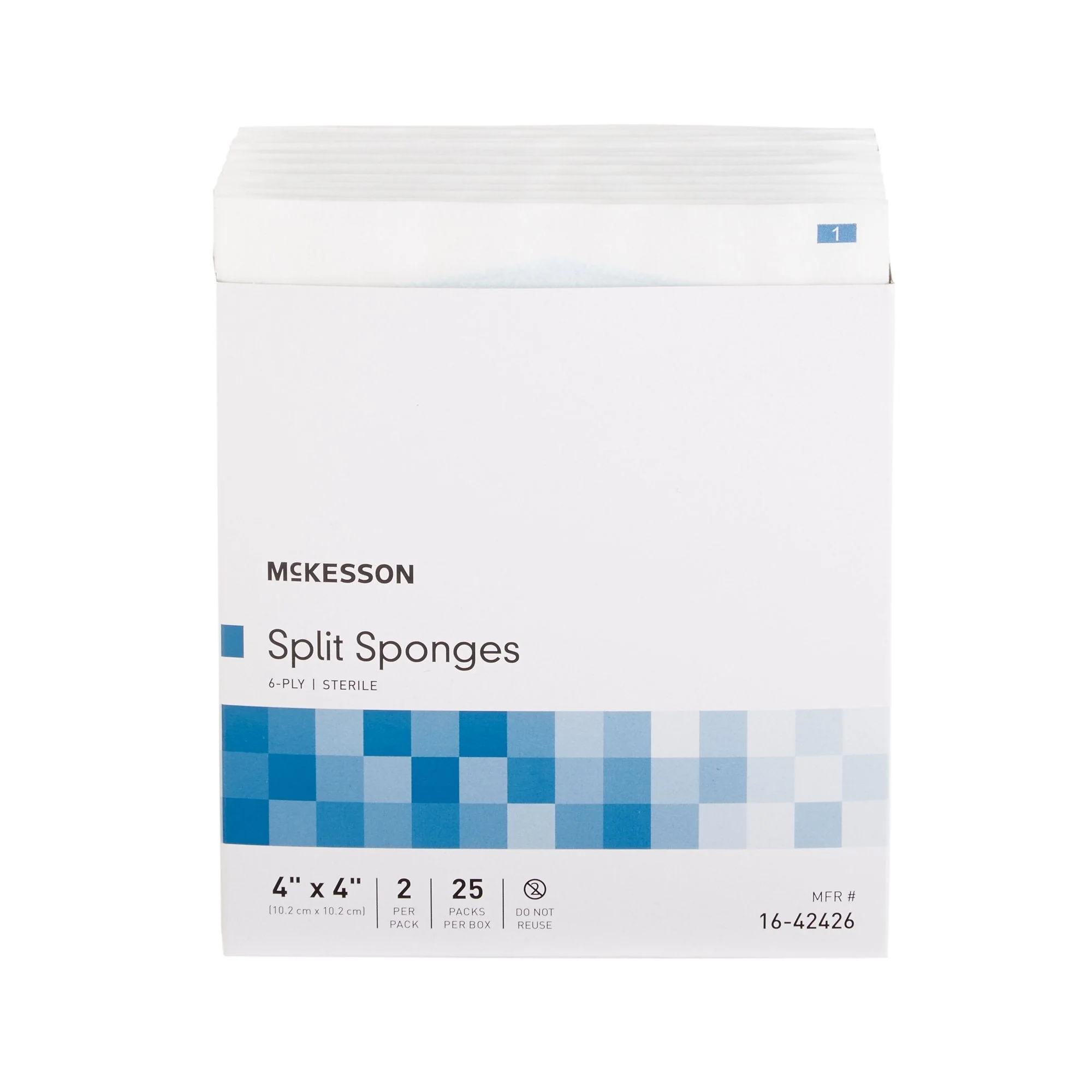 McKesson Brand McKesson IV/Drain Split Dressing, 4 x 4 Inch, 6-Ply (300/CS) - Image 2