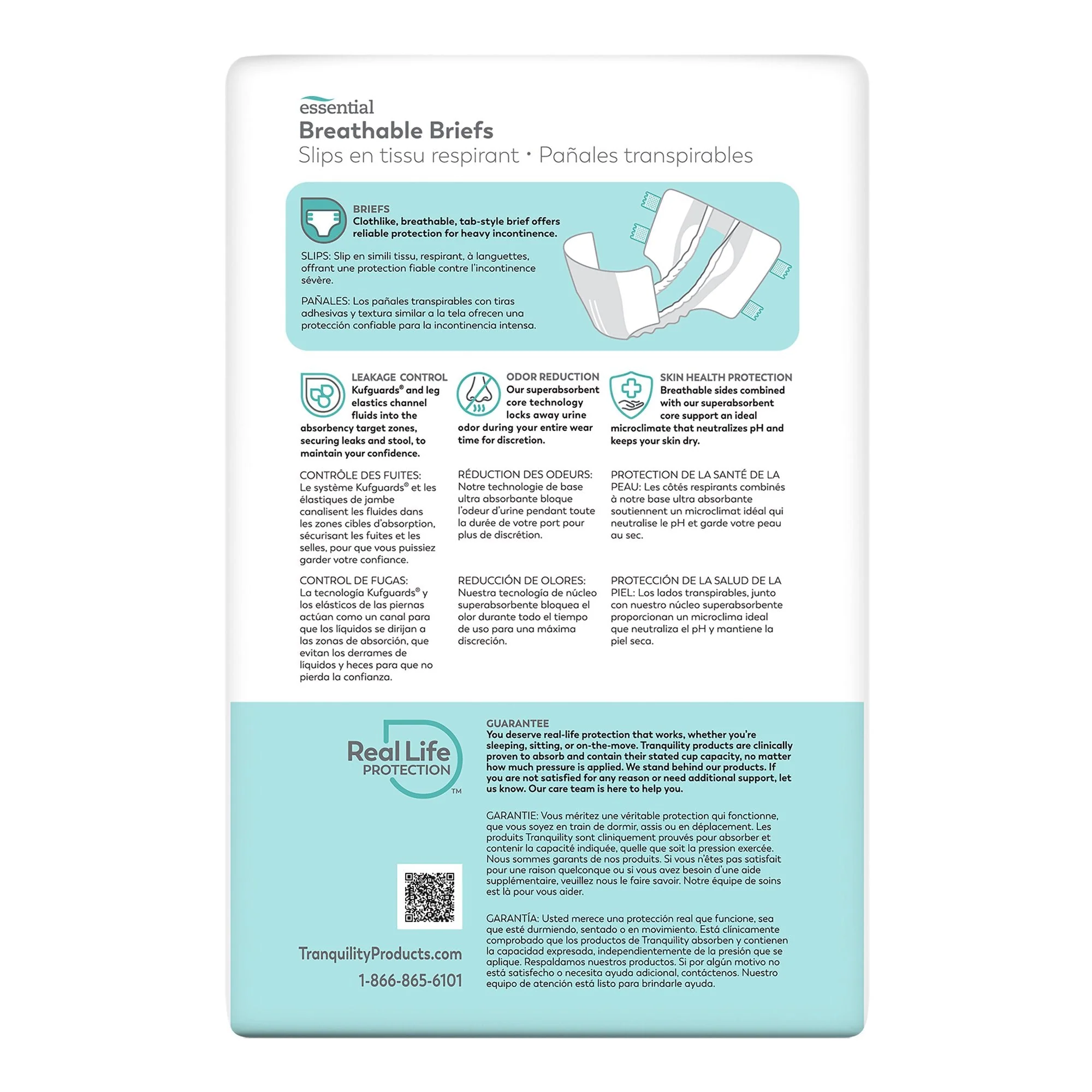 Principle Business Enterprises Tranquility Essential Heavy Incontinence Brief, Extra Small (100/CS) - Image 2
