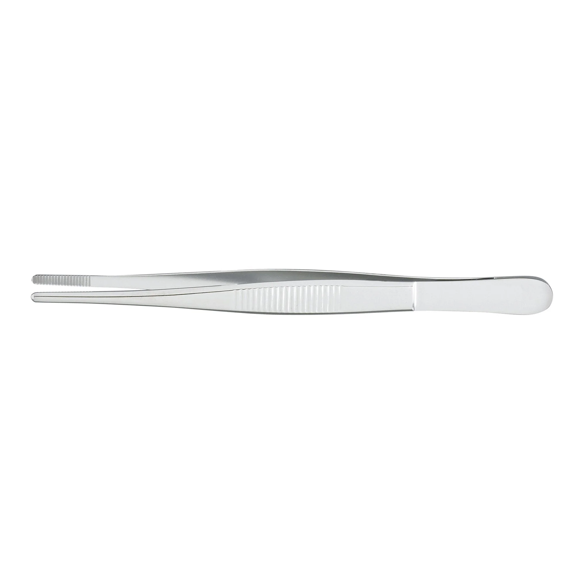 Dressing Forceps McKesson Argent 5-1/2 Inch Length OR / Surgical Grade German Stainless Steel NonSterile NonLocking Thumb Handle Straight Serrated Tips
