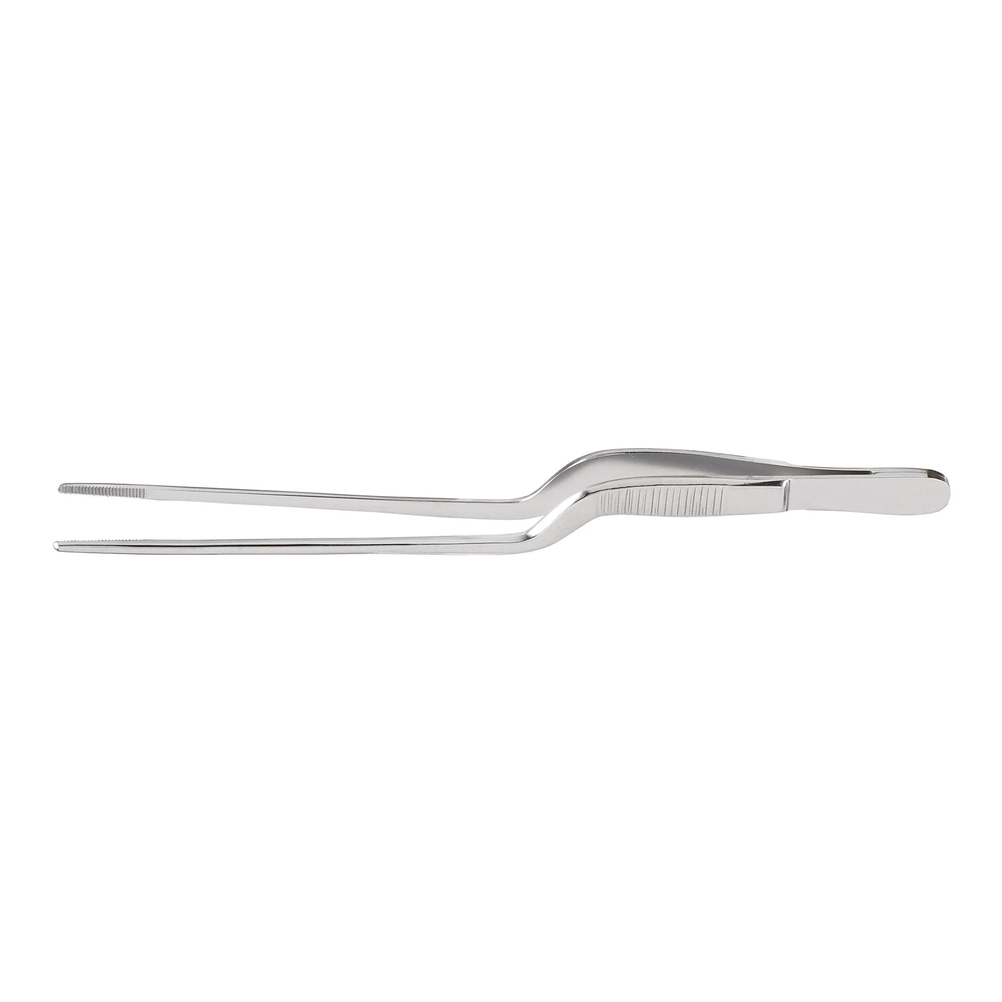 Dressing Forceps McKesson Gruenwald-Jansen 6-1/2 Inch Length Floor / Office Grade Pakistani Stainless Steel NonSterile NonLocking Thumb Handle Straight Serrated Tips