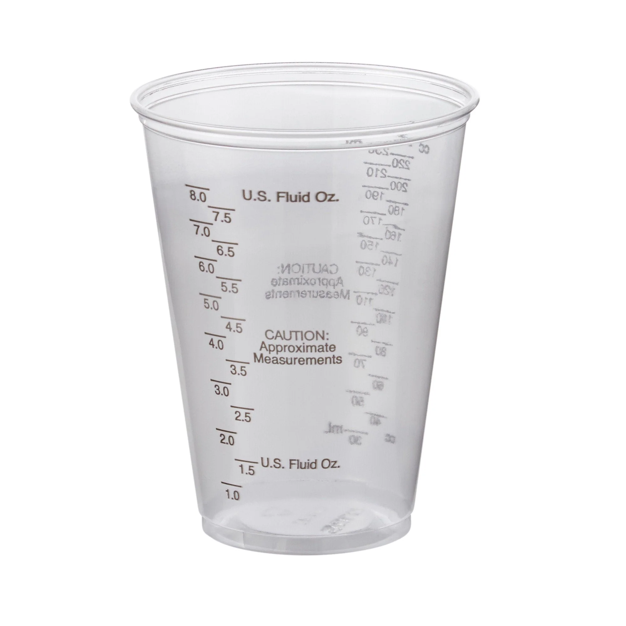 RJ Schinner Co Solo Graduated Drinking Cup, Ultra Clear, 10 oz, Clear Plastic, Disposable (1000/CS)