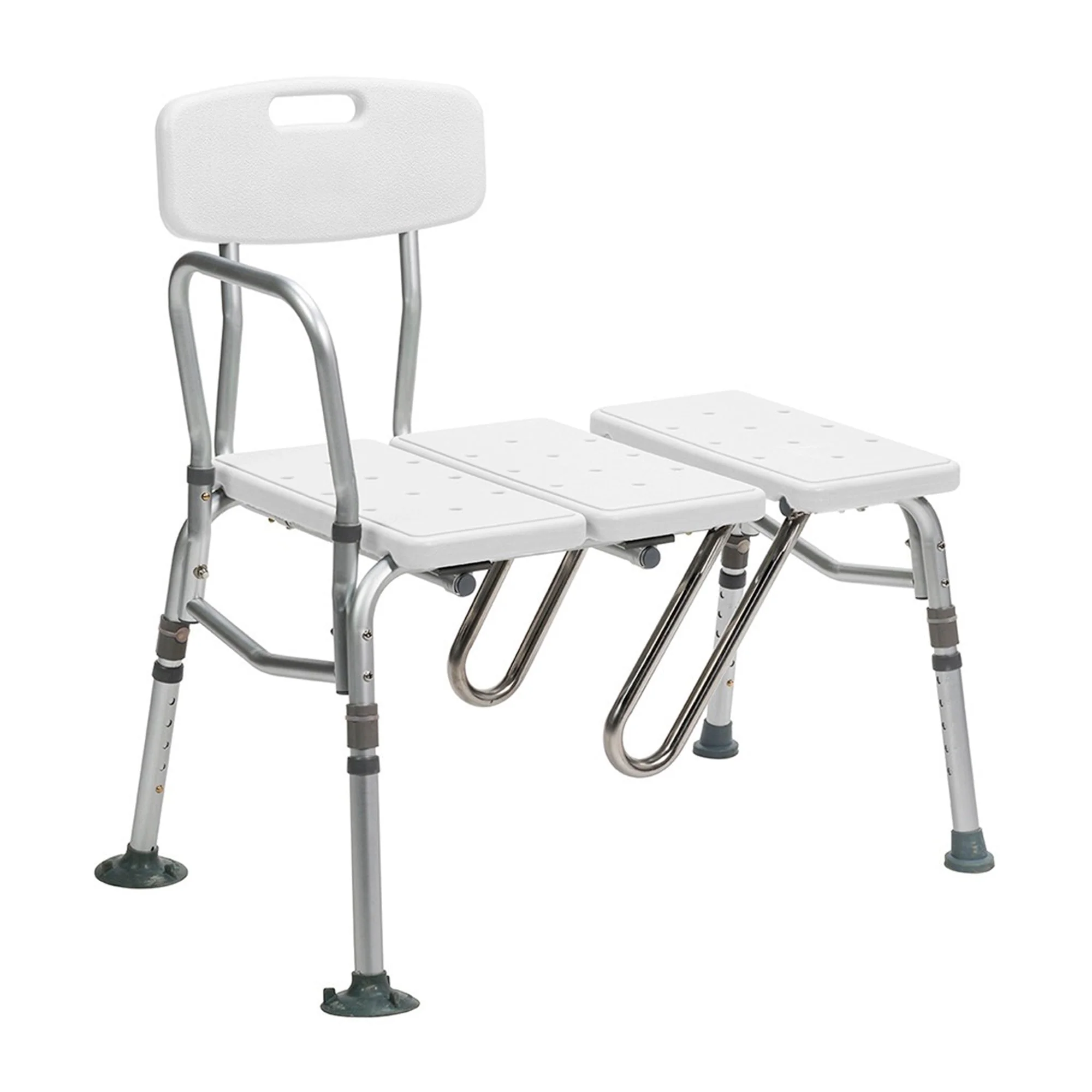 Drive DeVilbiss Healthcare Splash Defense Knocked Down Bath Transfer Bench, 17½ – 22½ Seat Height