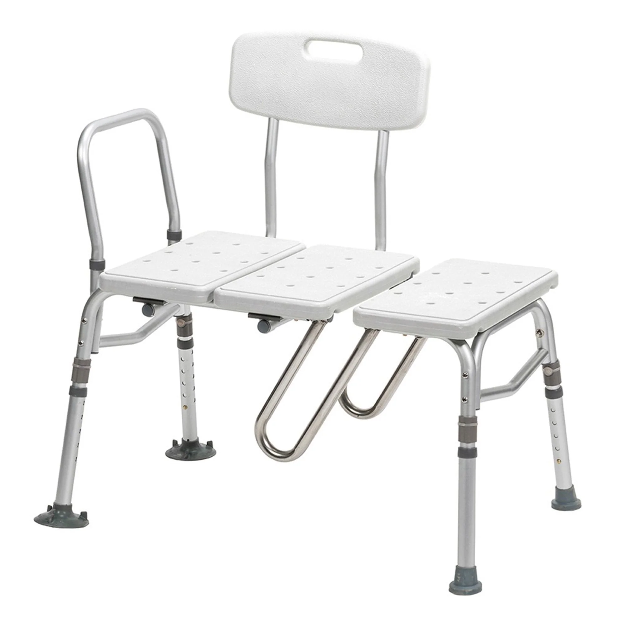 Drive DeVilbiss Healthcare Splash Defense Knocked Down Bath Transfer Bench, 17½ – 22½ Seat Height - Image 2