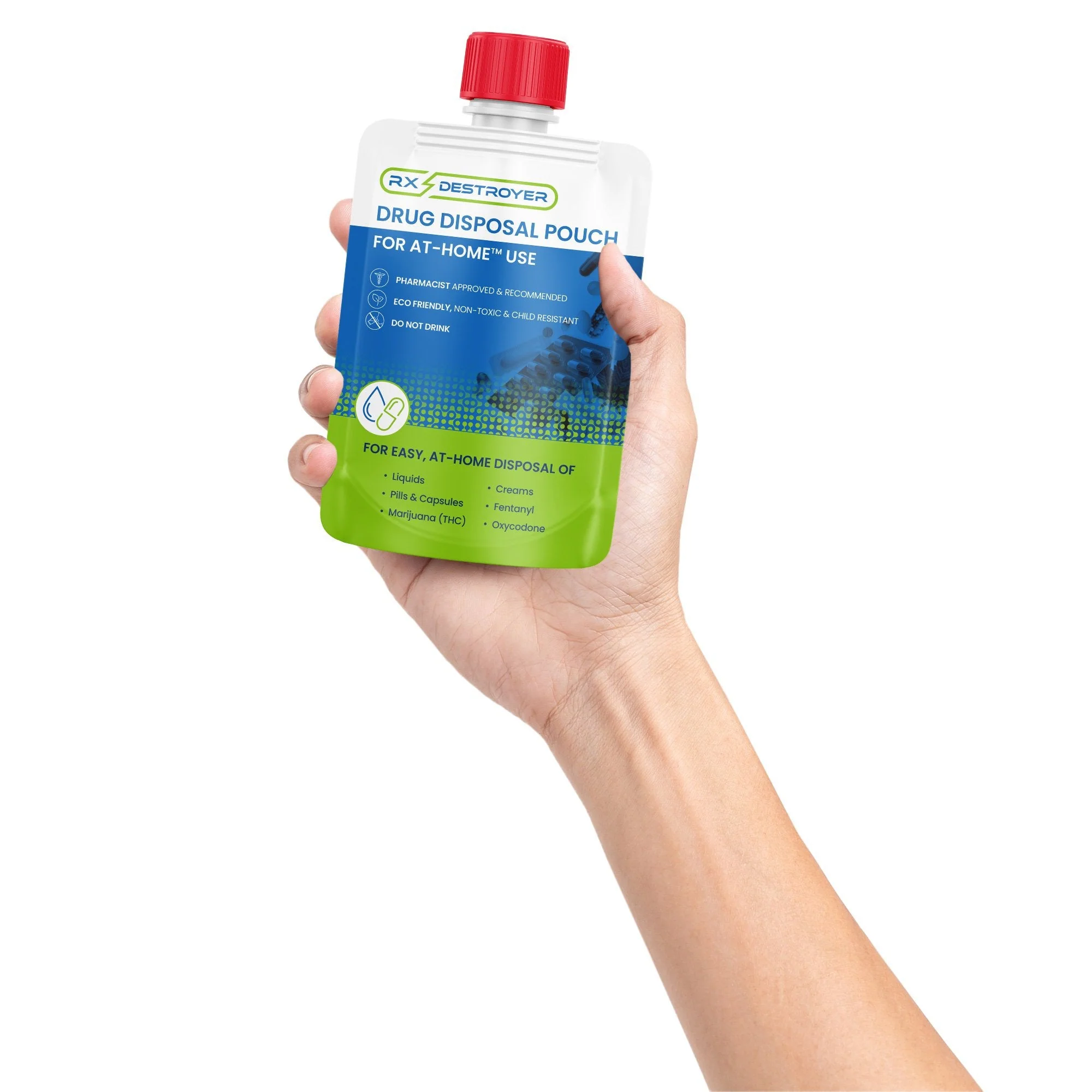 C2R Global Manufacturing Rx Destroyer Drug Disposal Pouch for use with Pharmaceutical Disposal System (20/CS) - Image 4
