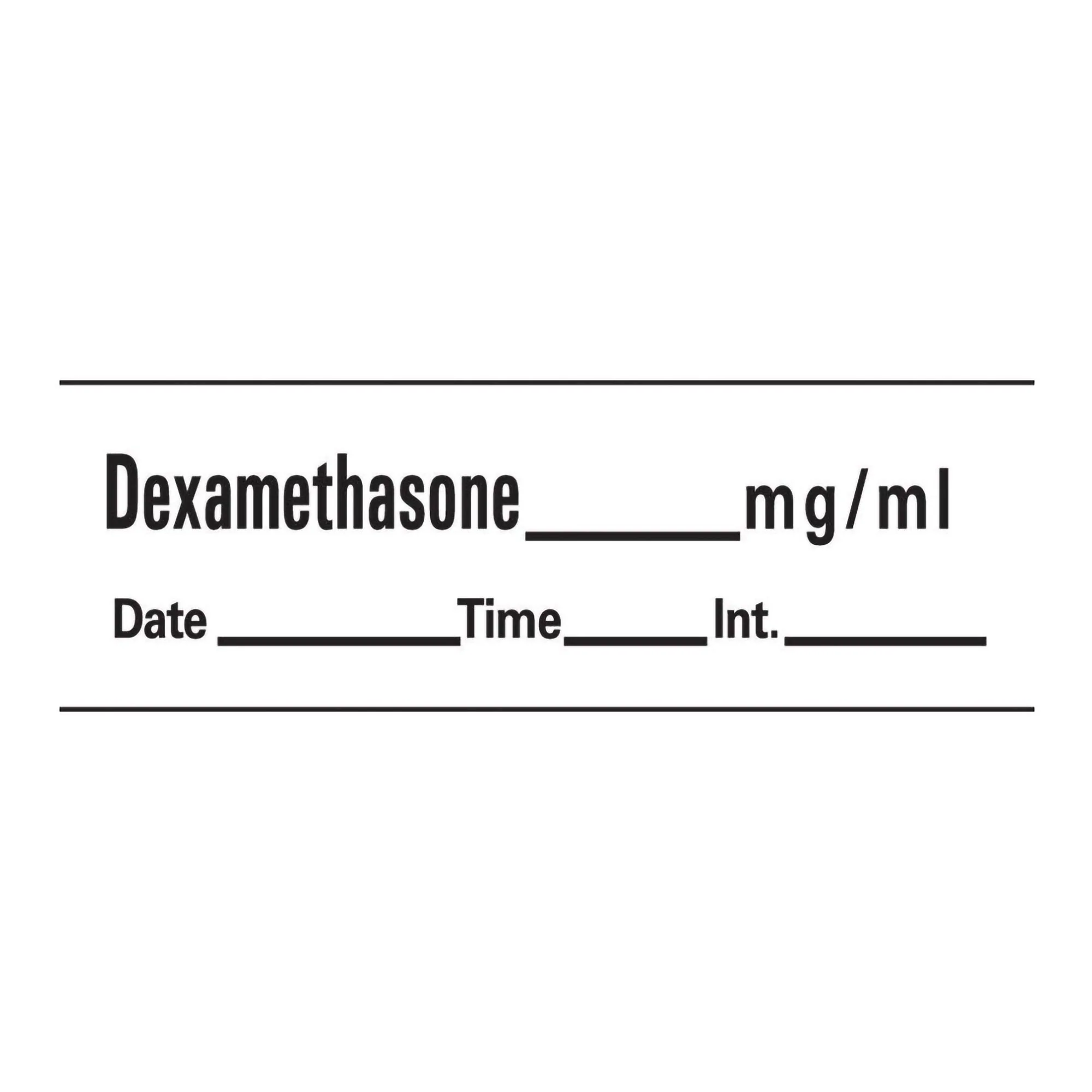 PDC Healthcare Barkley Anesthesia Label Tape, Dexamethasone, 1/2 x 1-1/2 Inch