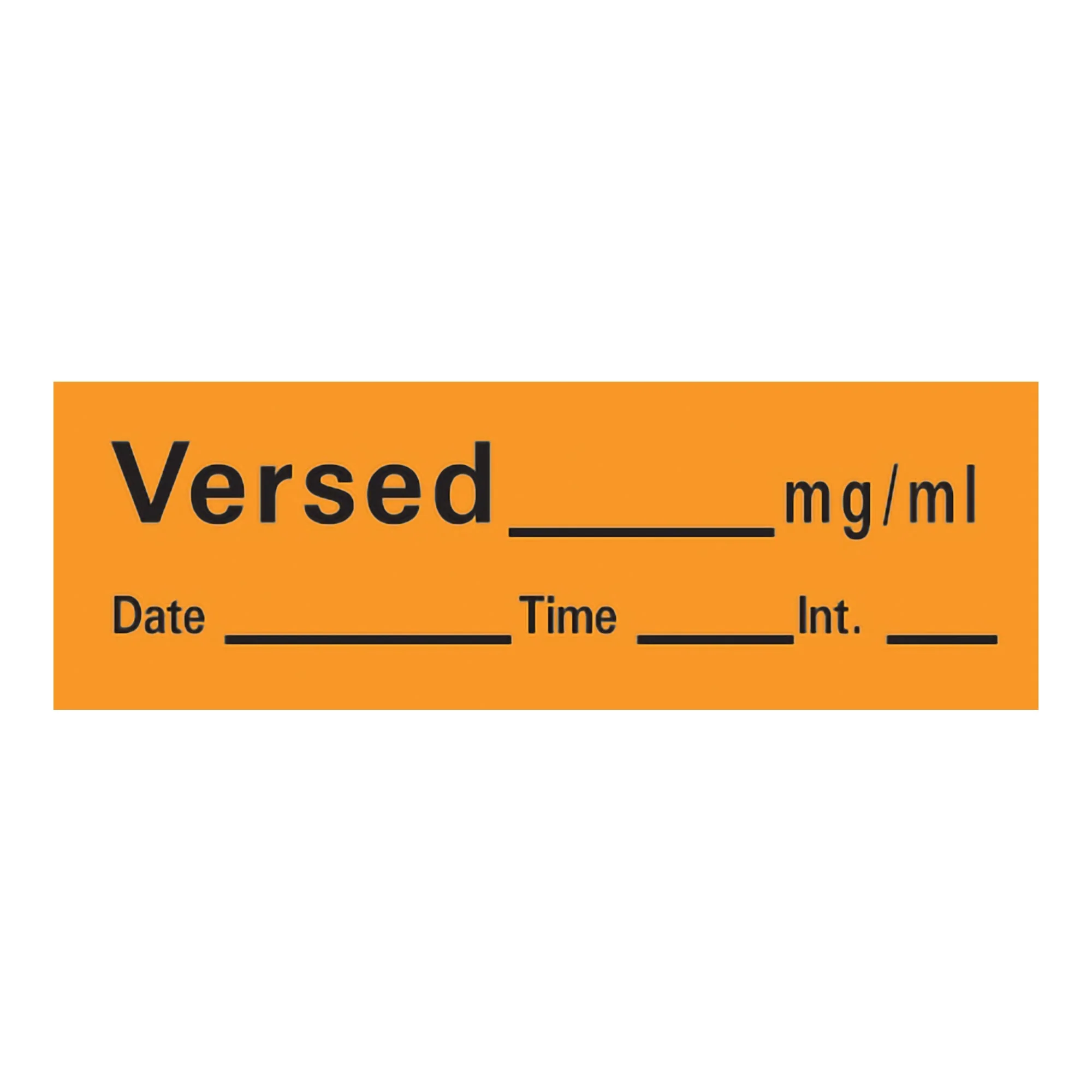 PDC Healthcare Timemed Anesthesia Label Tape, Versed, 1/2 x 1-1/2 Inch