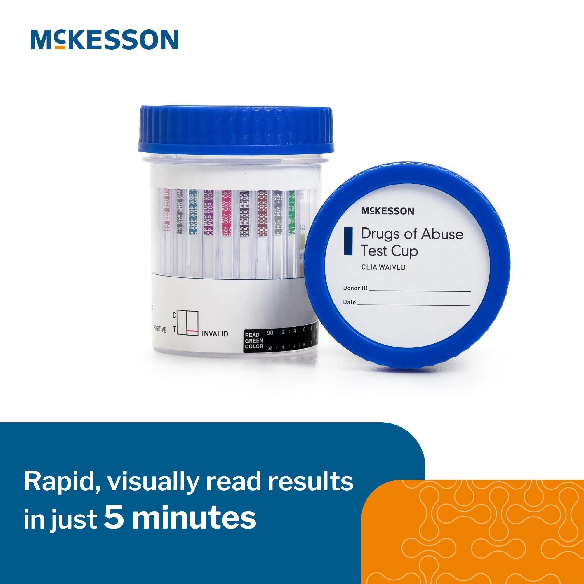 McKesson Brand McKesson 14-Drug Panel with Adulterants Drugs of Abuse Test (100/CS) - Image 3