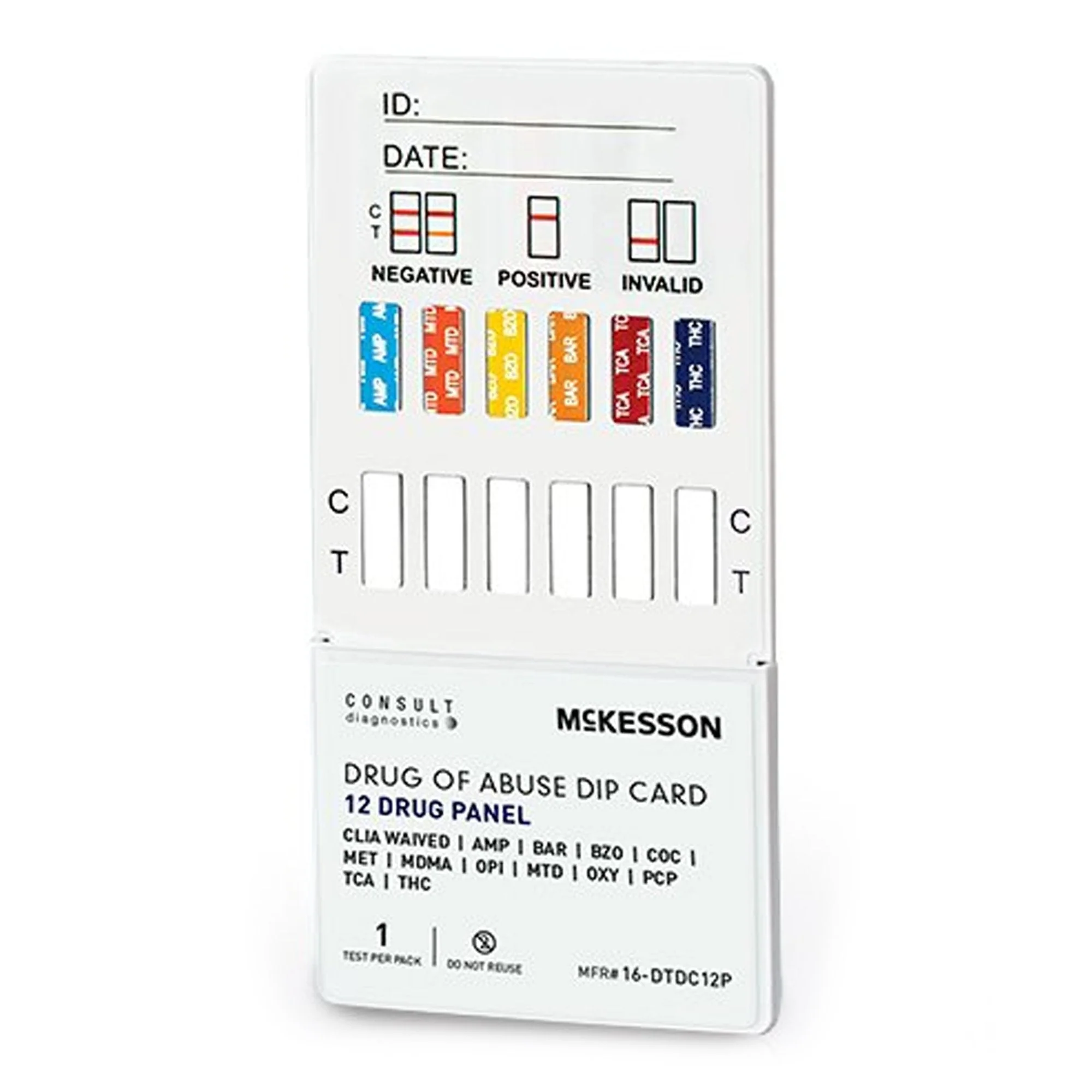McKesson Brand McKesson Consult 12-Drug Panel with Adulterants Drugs of Abuse Test Kit (500/CS) - Image 3
