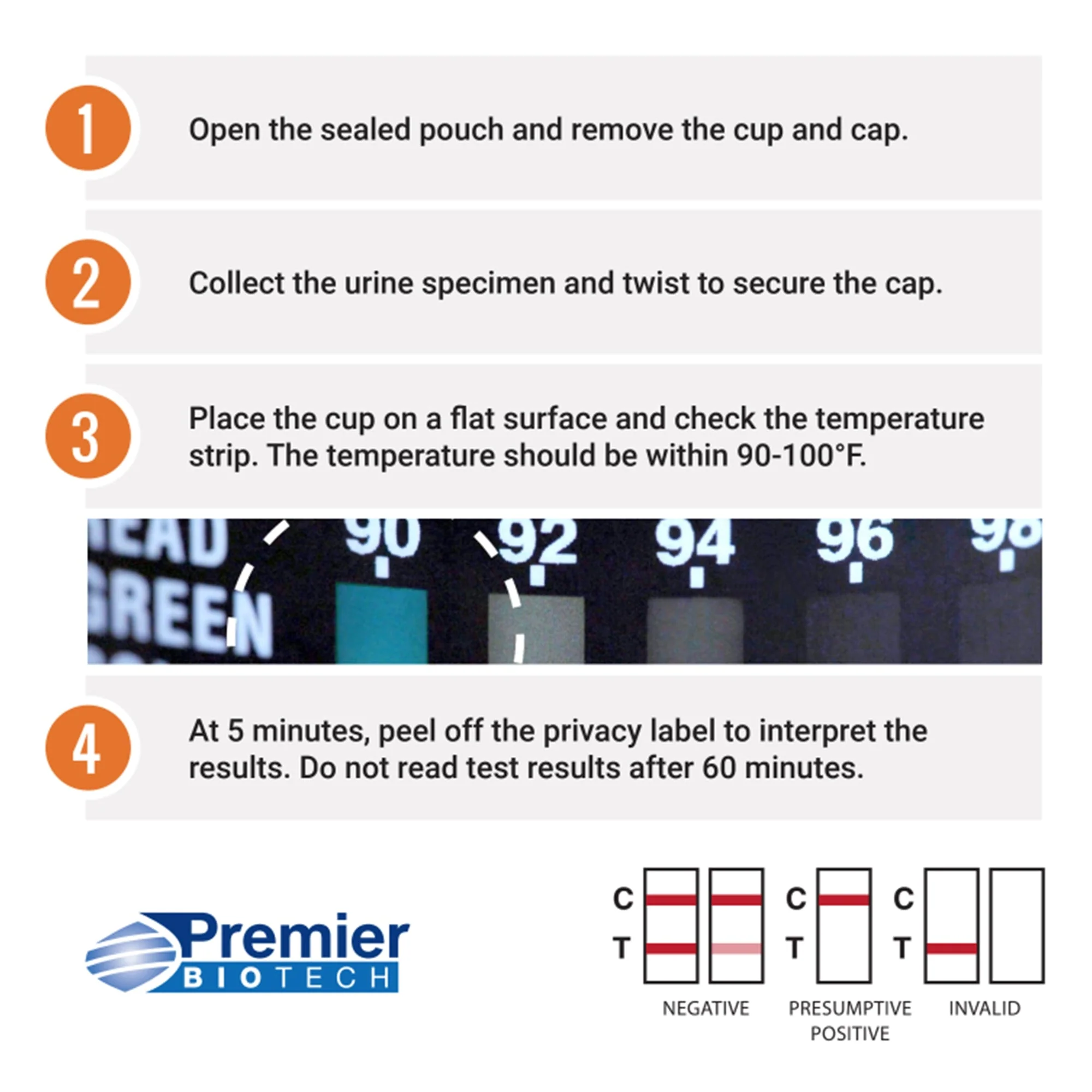Premier Biotech Premier Bio-Cup 12-Drug Panel Drugs of Abuse Test (5/BX) - Image 6