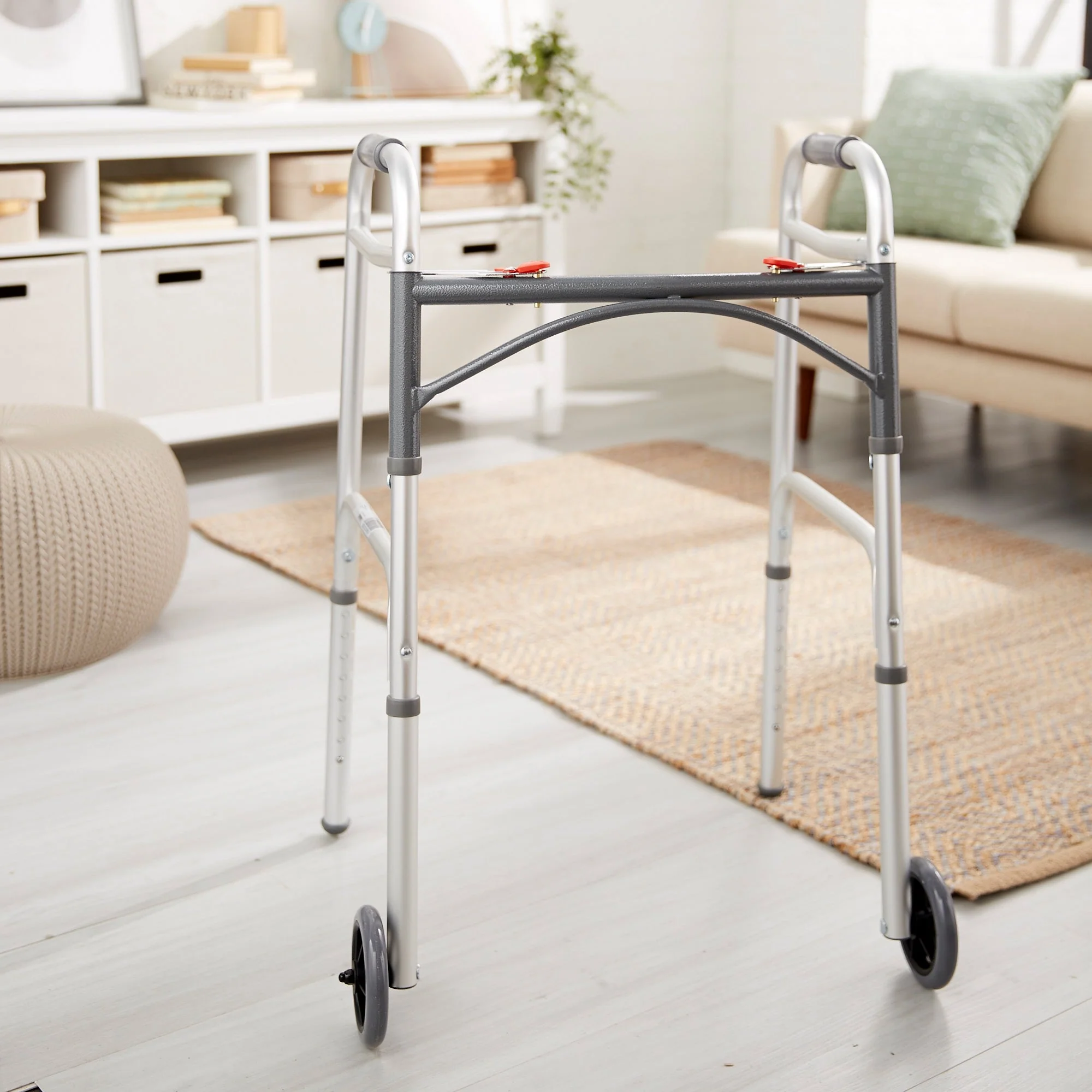 McKesson Brand McKesson Folding Walker, Adjustable Height (4/CS) - Image 5