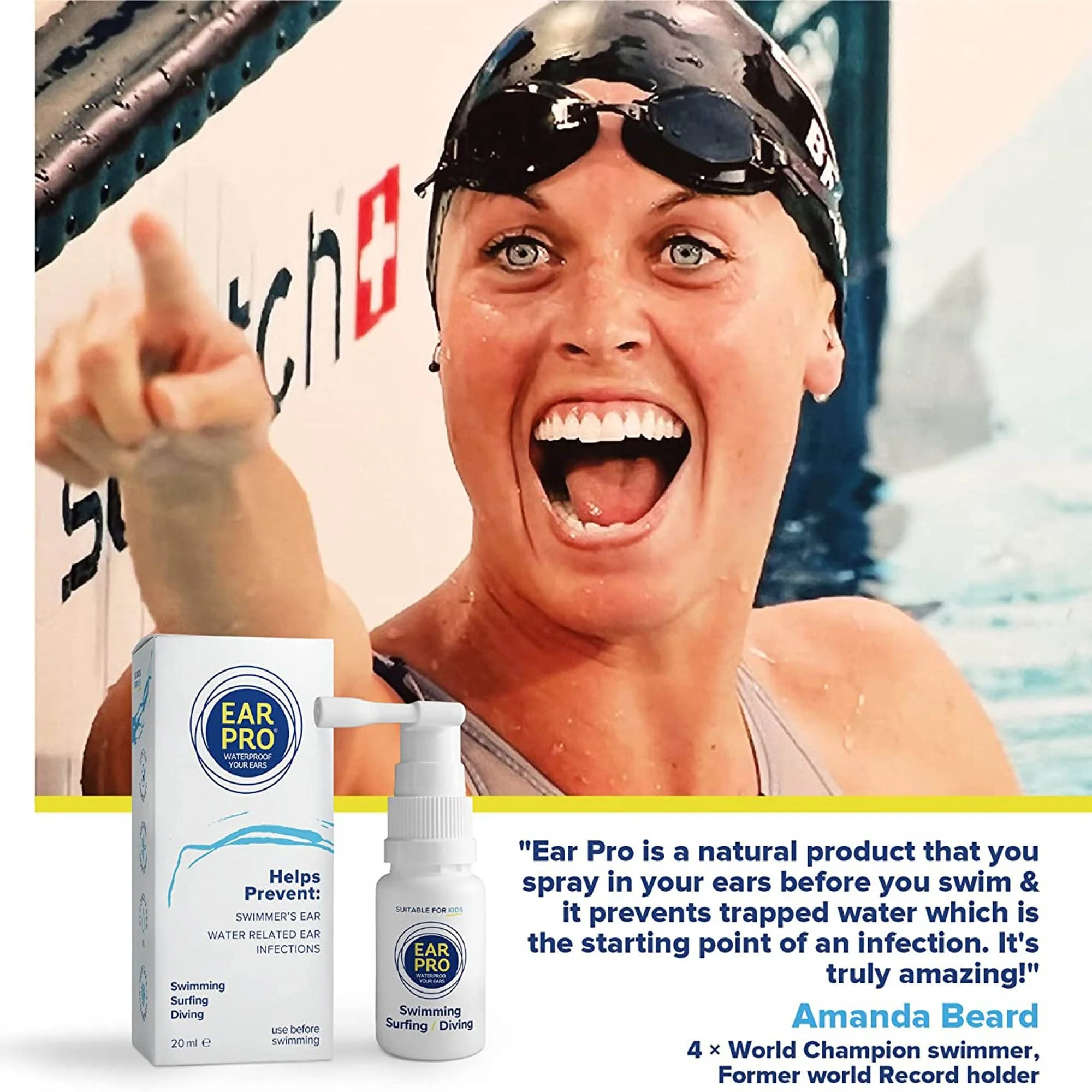 LiquidPro US Ear Pro Water-Repellant Ear Spray - for Swimming, Diving, Surfing (180/CS) - Image 5
