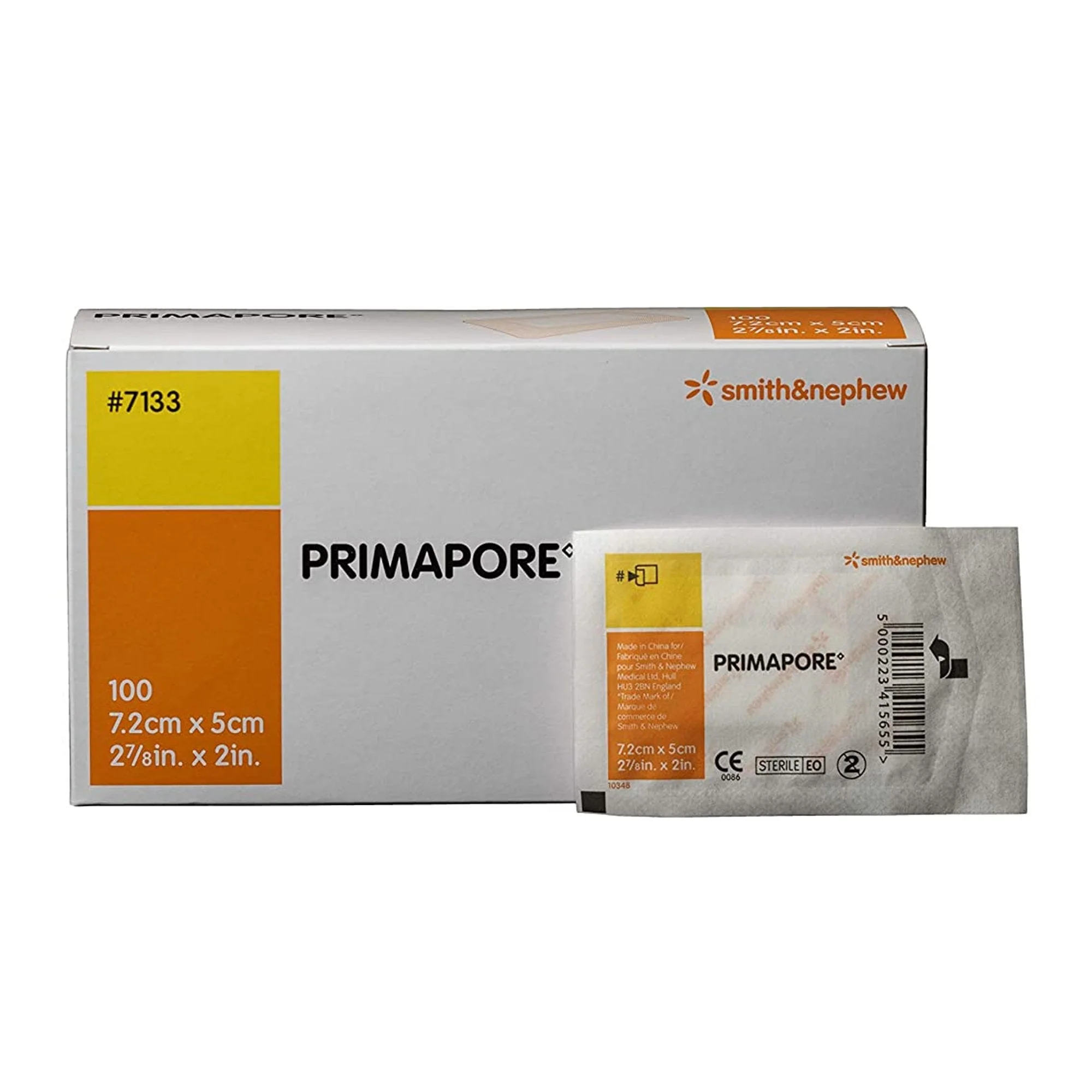 Smith & Nephew Primapore White Adhesive Dressing, 2 x 3 Inch (100/BX)