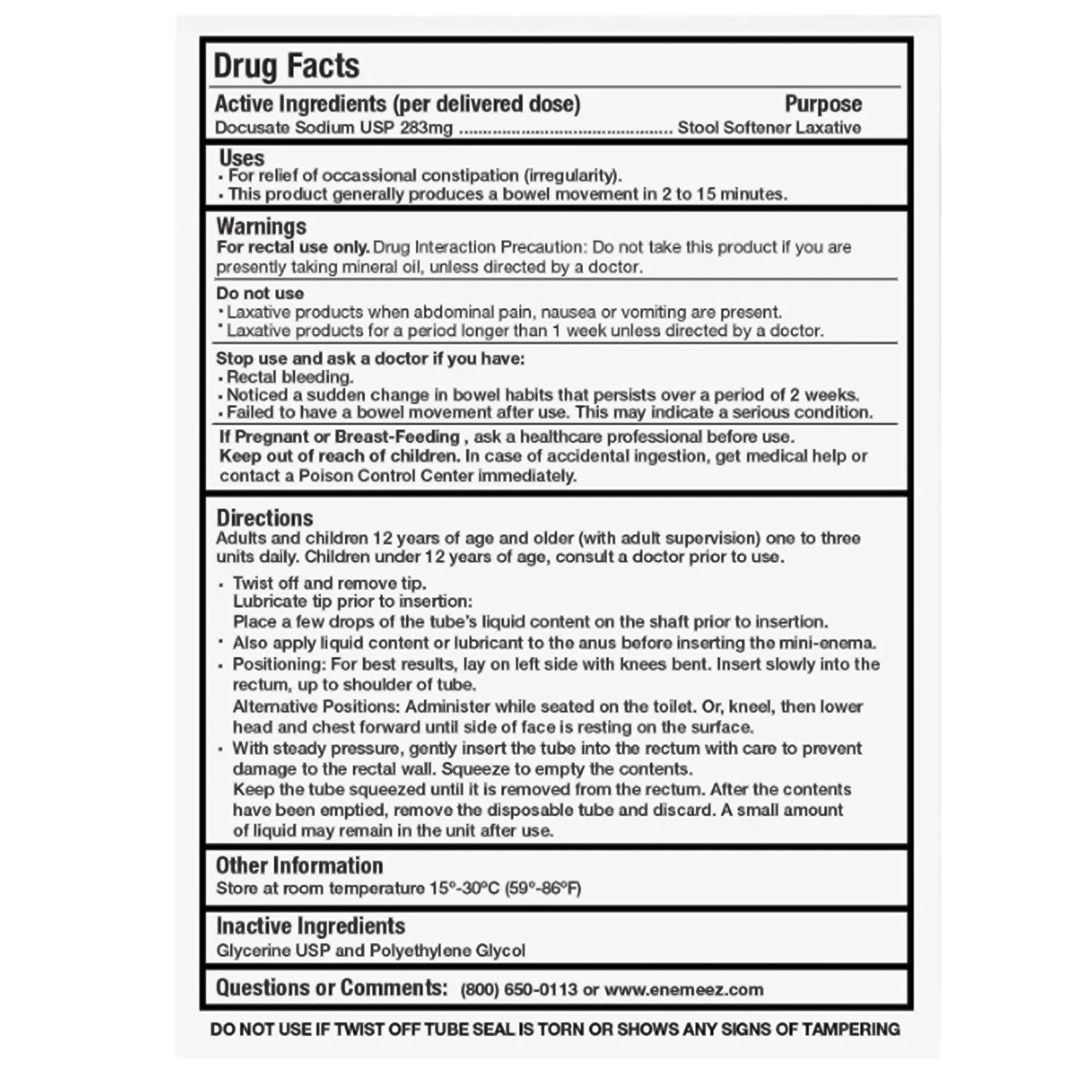Quest Products Inc Enemeez Docusate Sodium Enema (30/PK) - Image 4