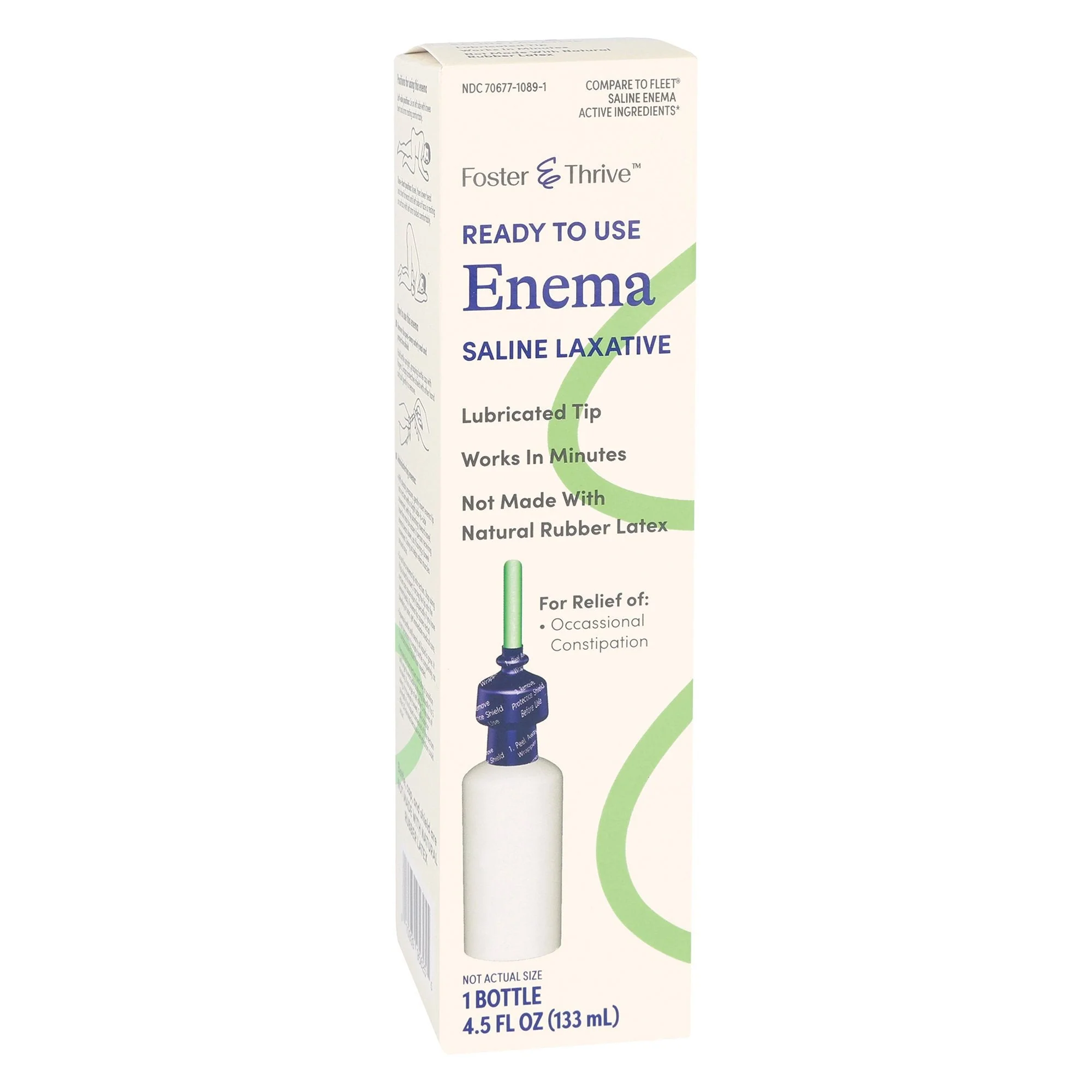 McKesson Brand Foster & Thrive Ready to Use Enema Saline Laxative, 4.5 ounces
