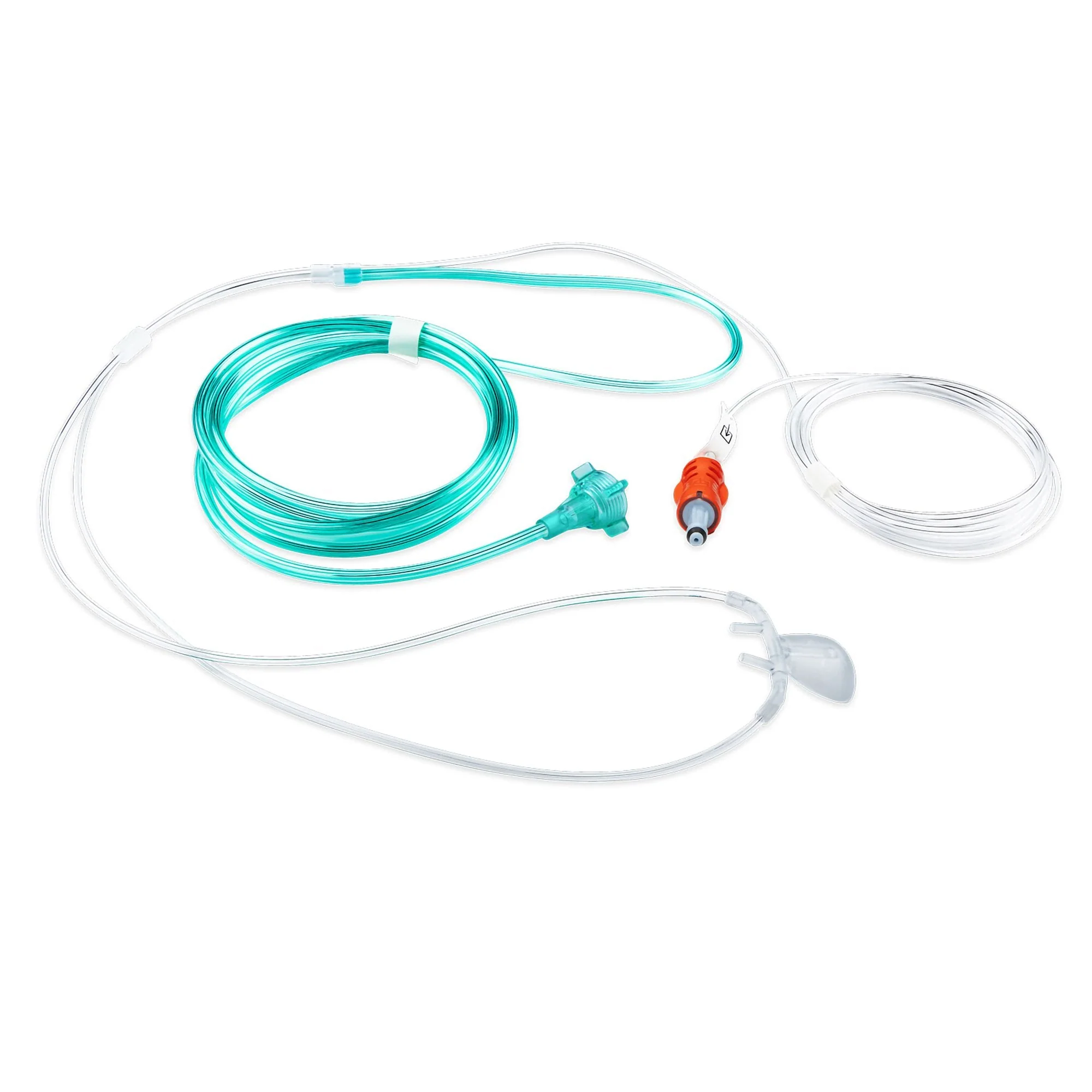 ETCO2 Oral / Nasal Cannula NomoLine Adult Straight Prongs 13 Foot Tubing Low Flow Rate