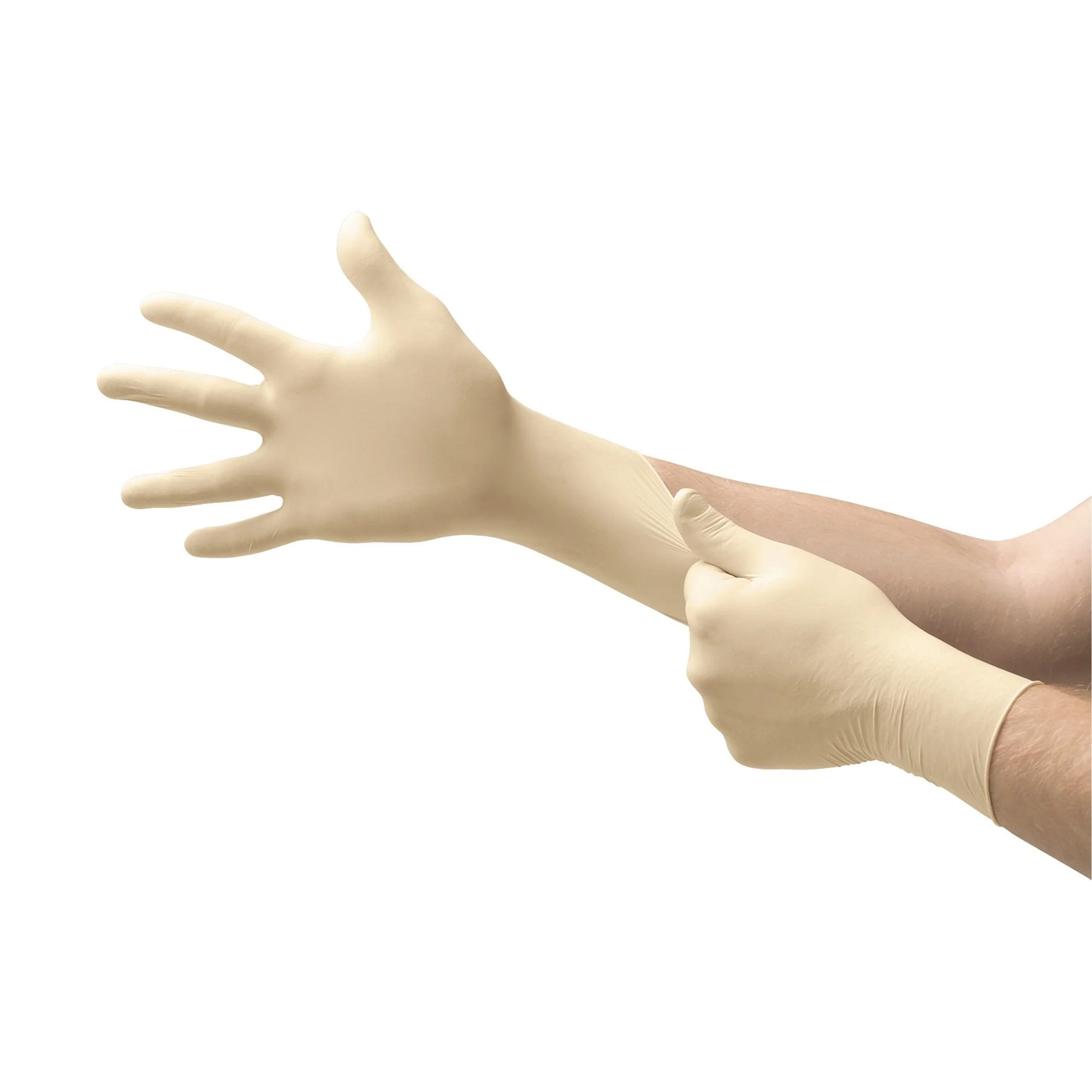 Microflex Medical Diamond Grip Latex Exam Glove, Small, White (1000/CS) - Image 2