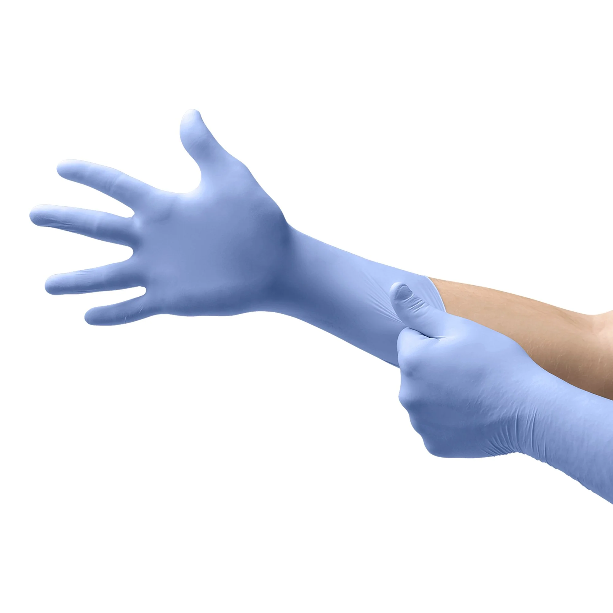 Microflex Medical FreeForm EC Nitrile Extended Cuff Length Exam Glove, 2X-Large, Blue (10/CS) - Image 2