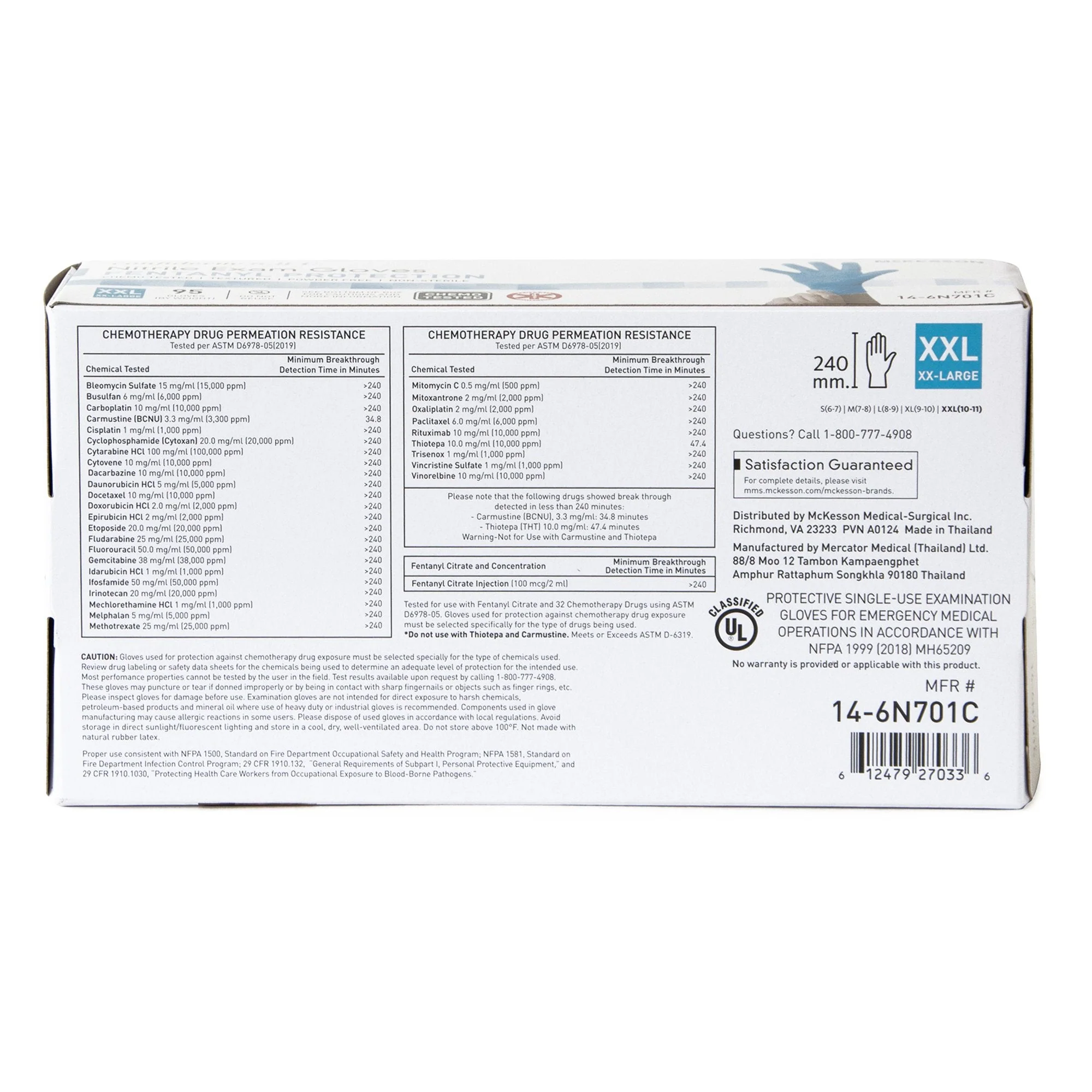 McKesson Brand McKesson Confiderm 6.8C Nitrile Exam Glove, 2X-Large, Blue (1000/CS) - Image 2