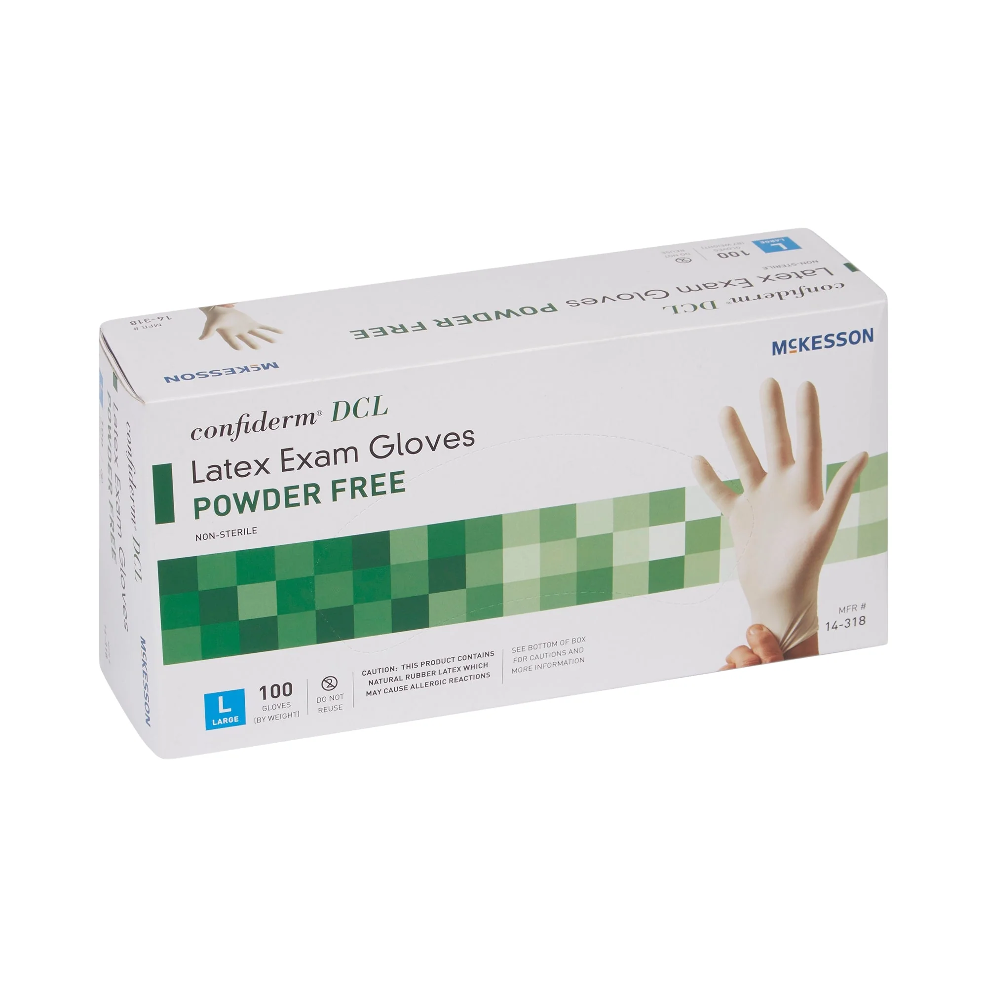 McKesson Brand McKesson Confiderm Latex Exam Glove, Large, Ivory (1000/CS) - Image 5