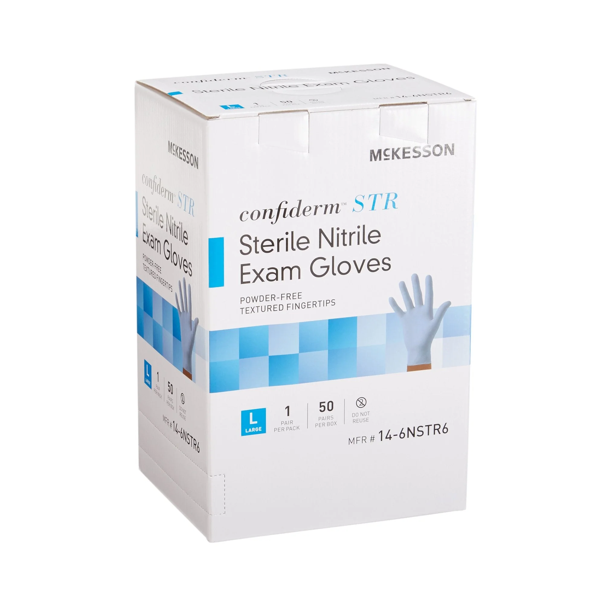 McKesson Brand McKesson Confiderm STR Nitrile Exam Glove, Large, Blue (200/CS) - Image 5