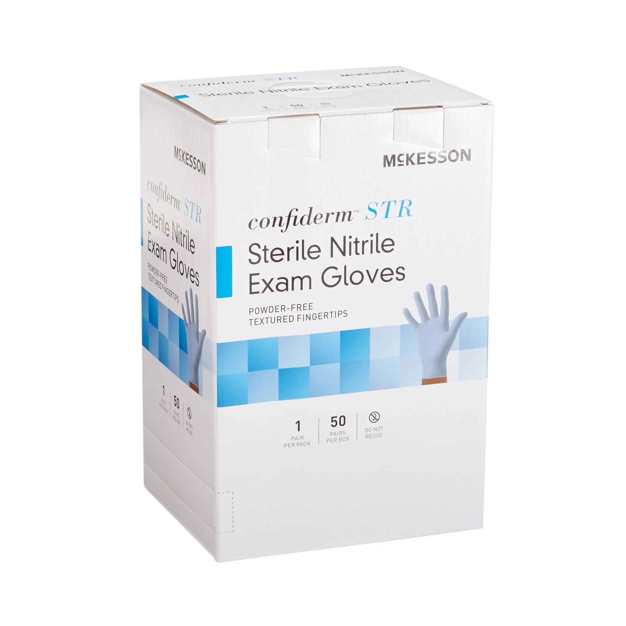 McKesson Brand McKesson Confiderm STR Nitrile Exam Glove, Medium, Blue (200/CS) - Image 5