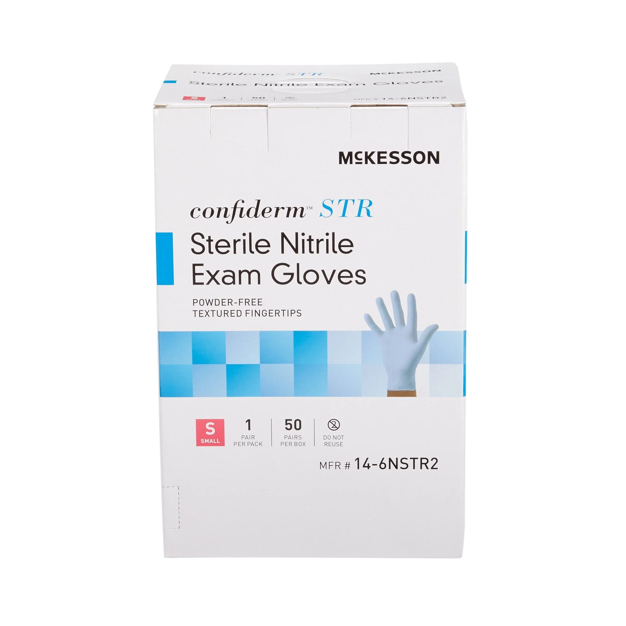 McKesson Brand McKesson Confiderm STR Nitrile Exam Glove, Small, Blue (200/CS) - Image 4