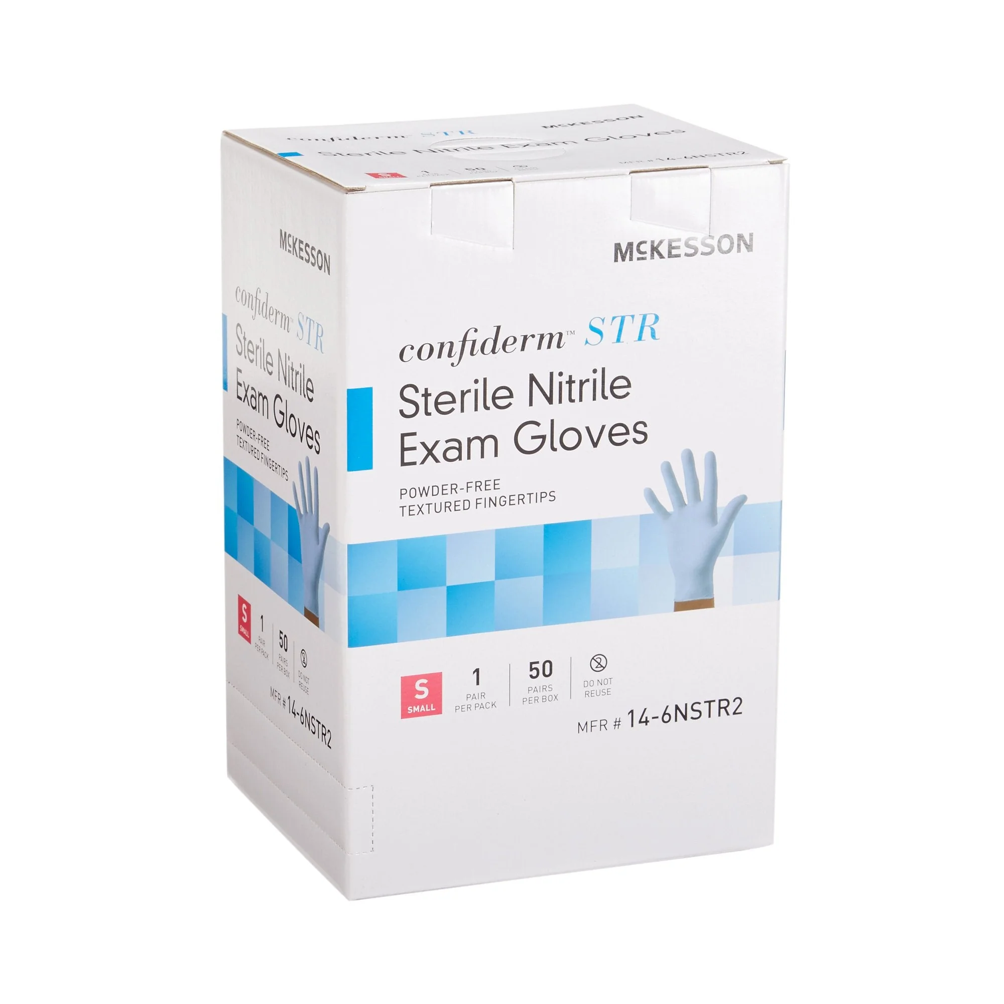 McKesson Brand McKesson Confiderm STR Nitrile Exam Glove, Small, Blue (200/CS) - Image 5