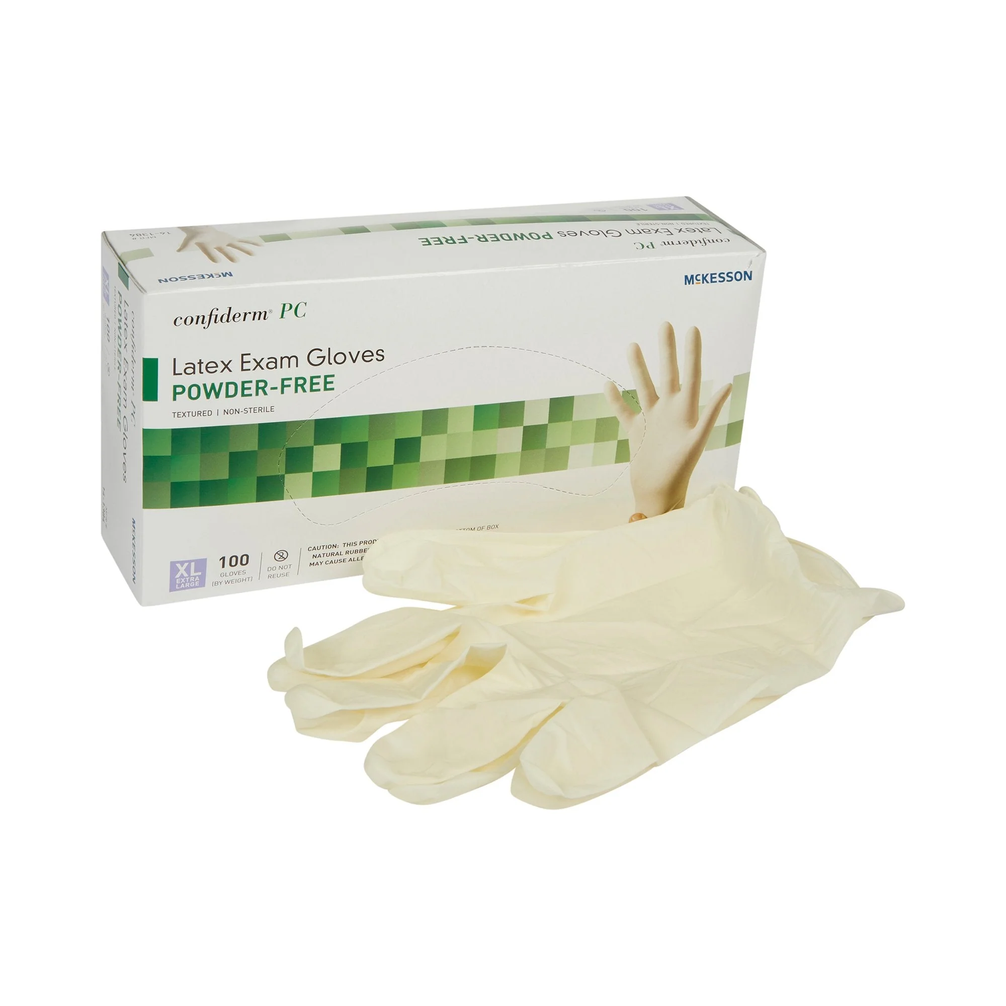 McKesson Brand McKesson Confiderm Latex Exam Glove, Extra Large, Ivory (1000/CS)