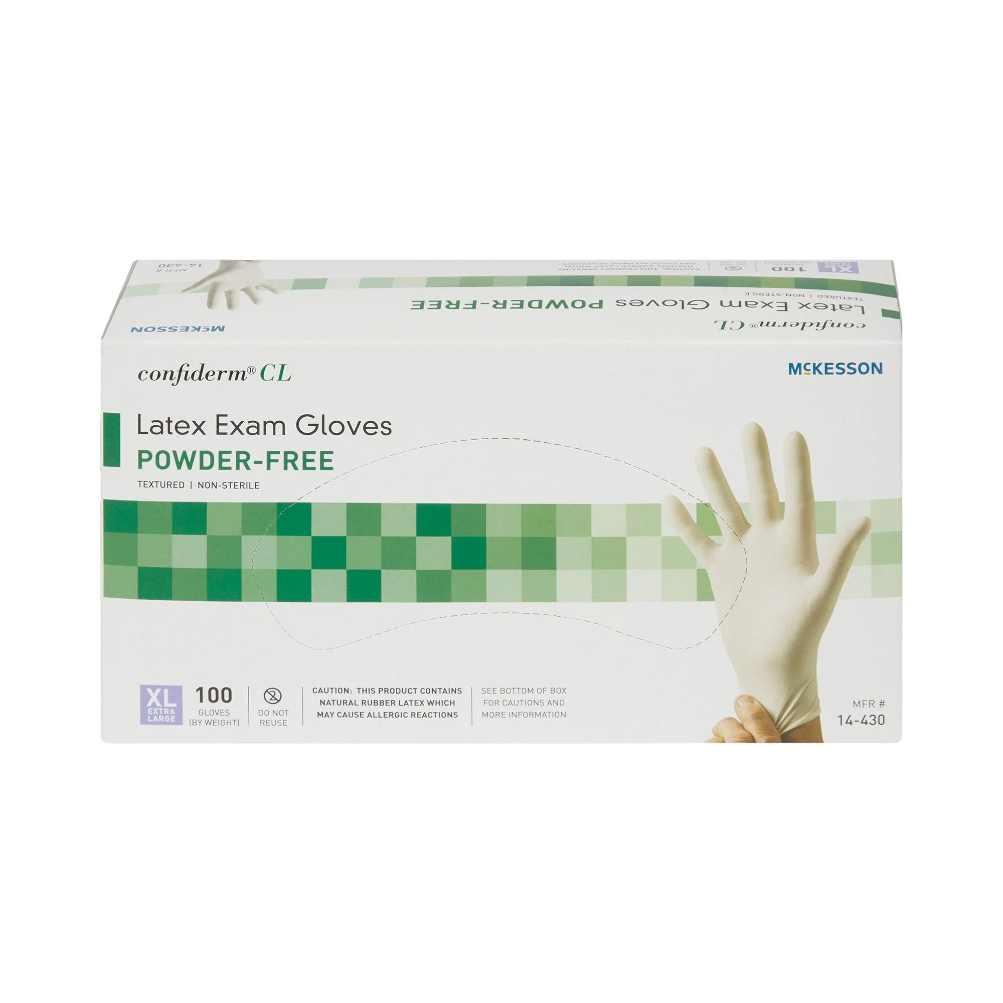 McKesson Brand McKesson Confiderm CL Latex Exam Glove, Extra Large, Ivory (1000/CS) - Image 4