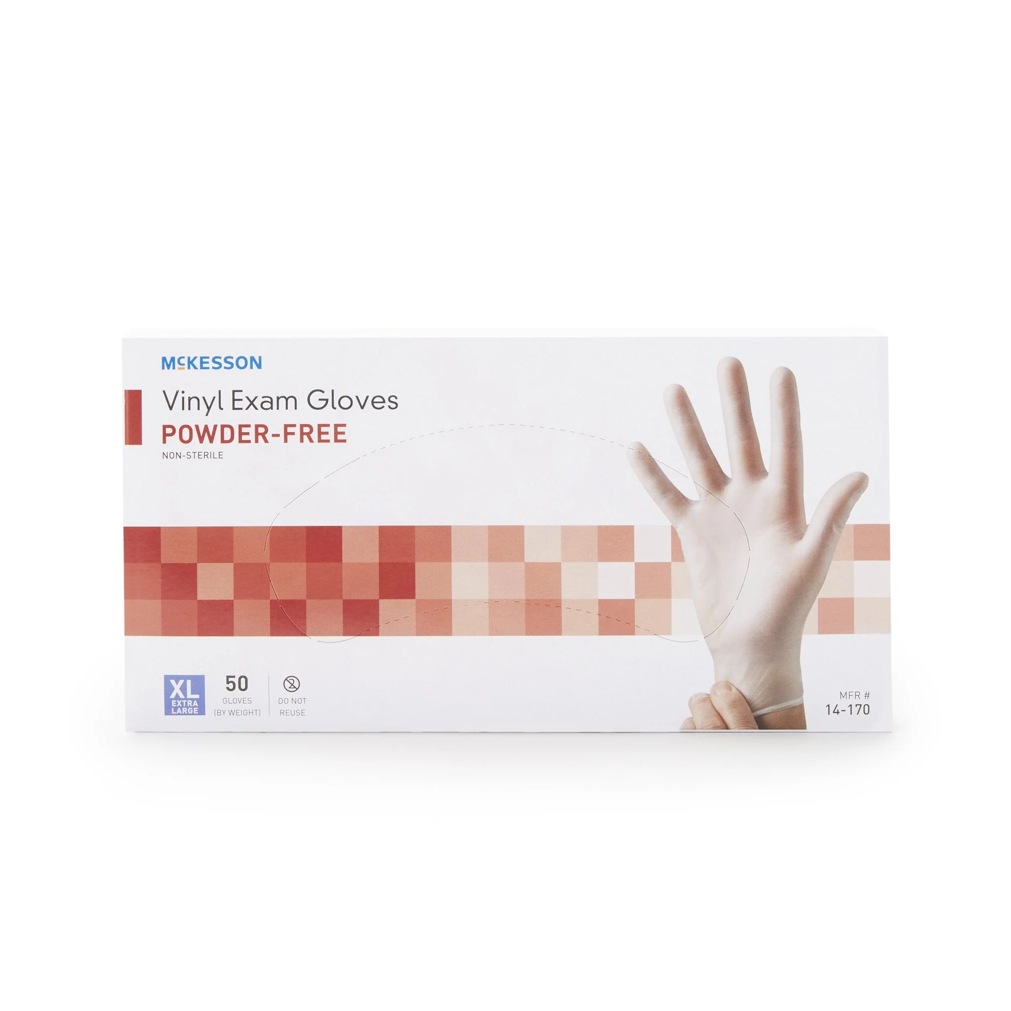 McKesson Brand McKesson Confiderm Vinyl Exam Glove, Extra Large, Clear (1000/CS) - Image 4