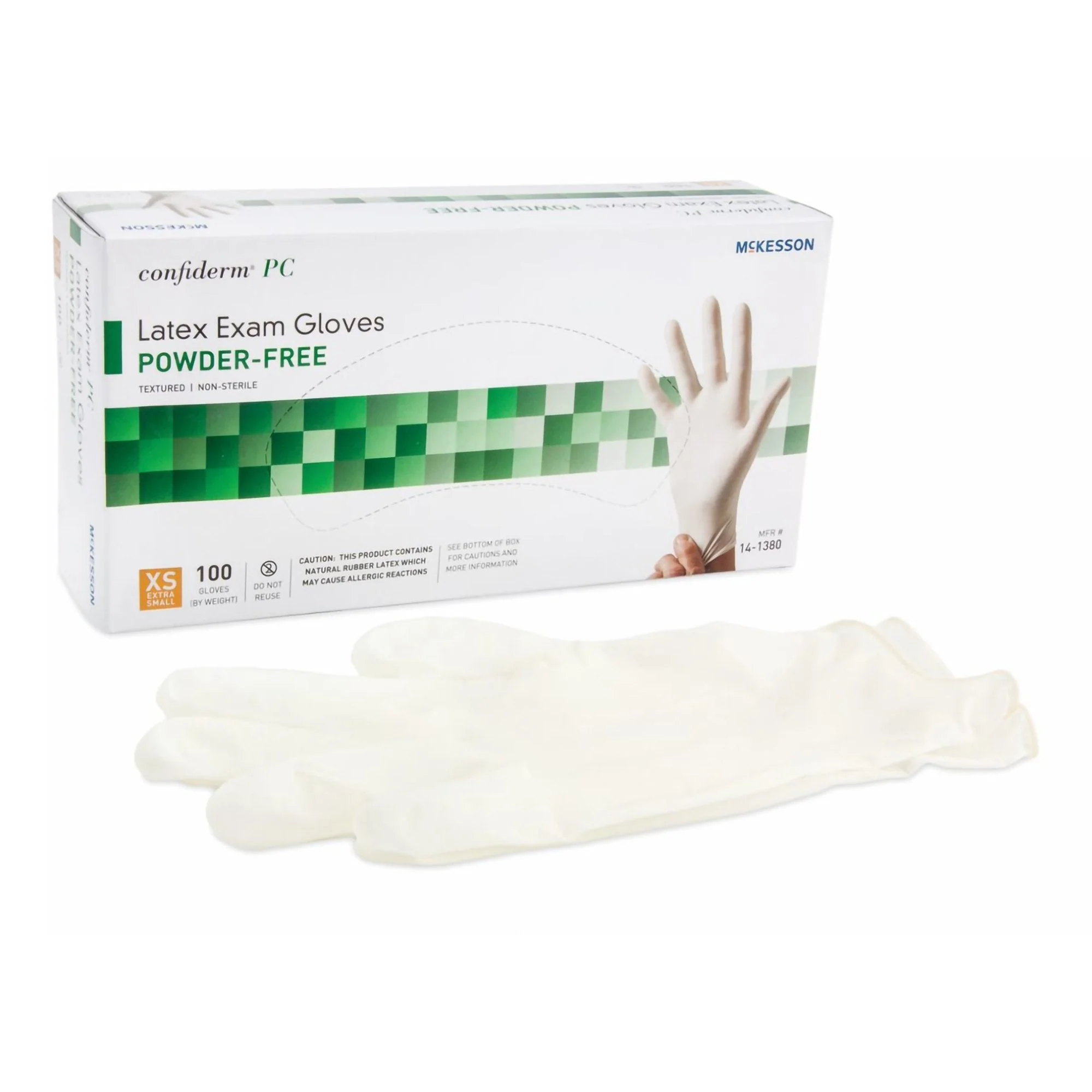 McKesson Brand McKesson Confiderm Latex Exam Glove, Extra Small, Ivory (1000/CS)