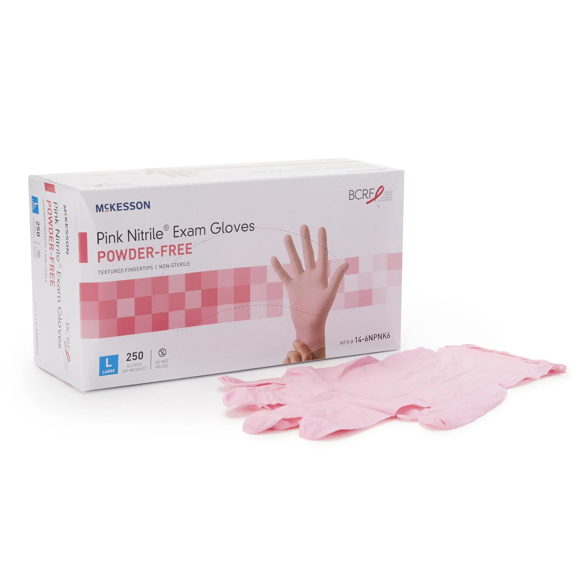 McKesson Brand McKesson Pink Nitrile Nitrile Exam Glove, Large, Pink (2500/CS)