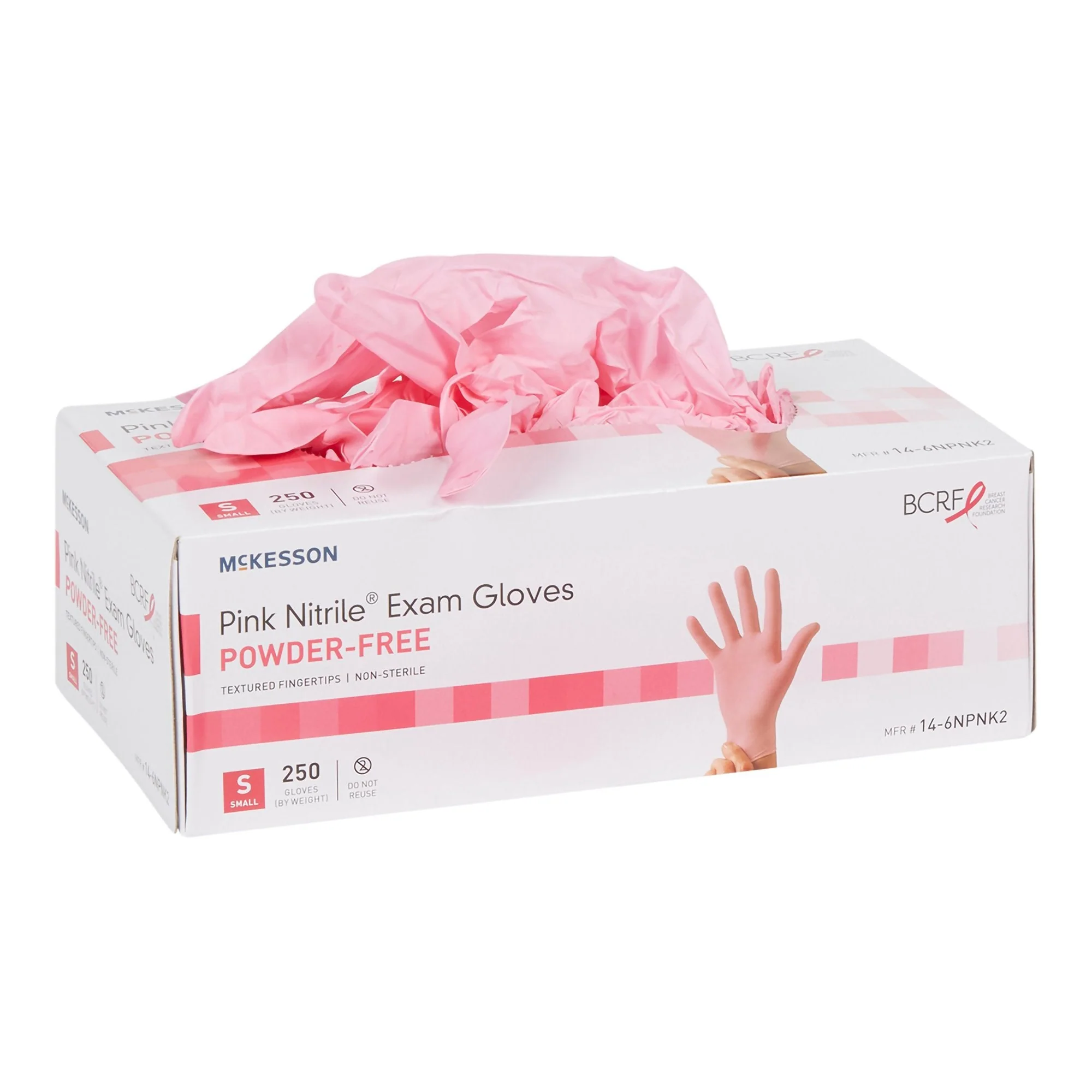 McKesson Brand McKesson Pink Nitrile Exam Glove, Small (2500/CS) - Image 4