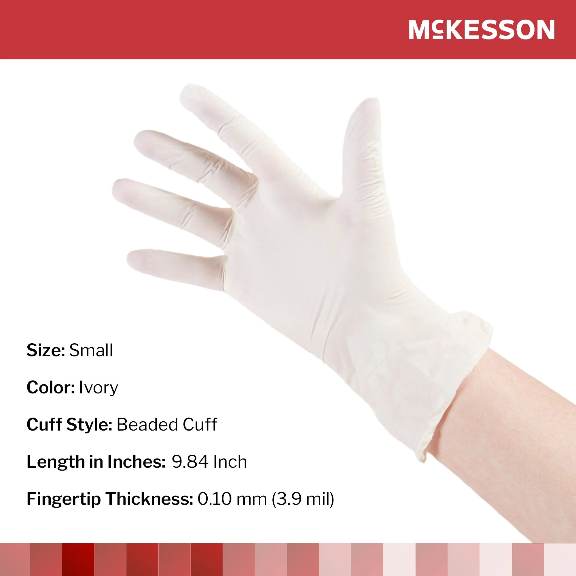 McKesson Brand McKesson Stretch Vinyl Exam Glove, Small, Ivory (1000/CS) - Image 2
