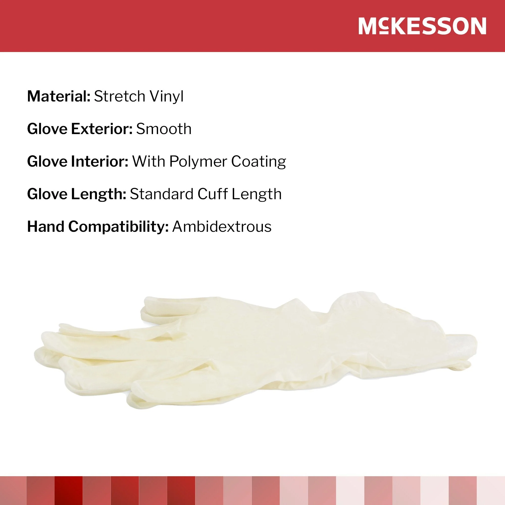 McKesson Brand McKesson Stretch Vinyl Exam Glove, Small, Ivory (1000/CS) - Image 3