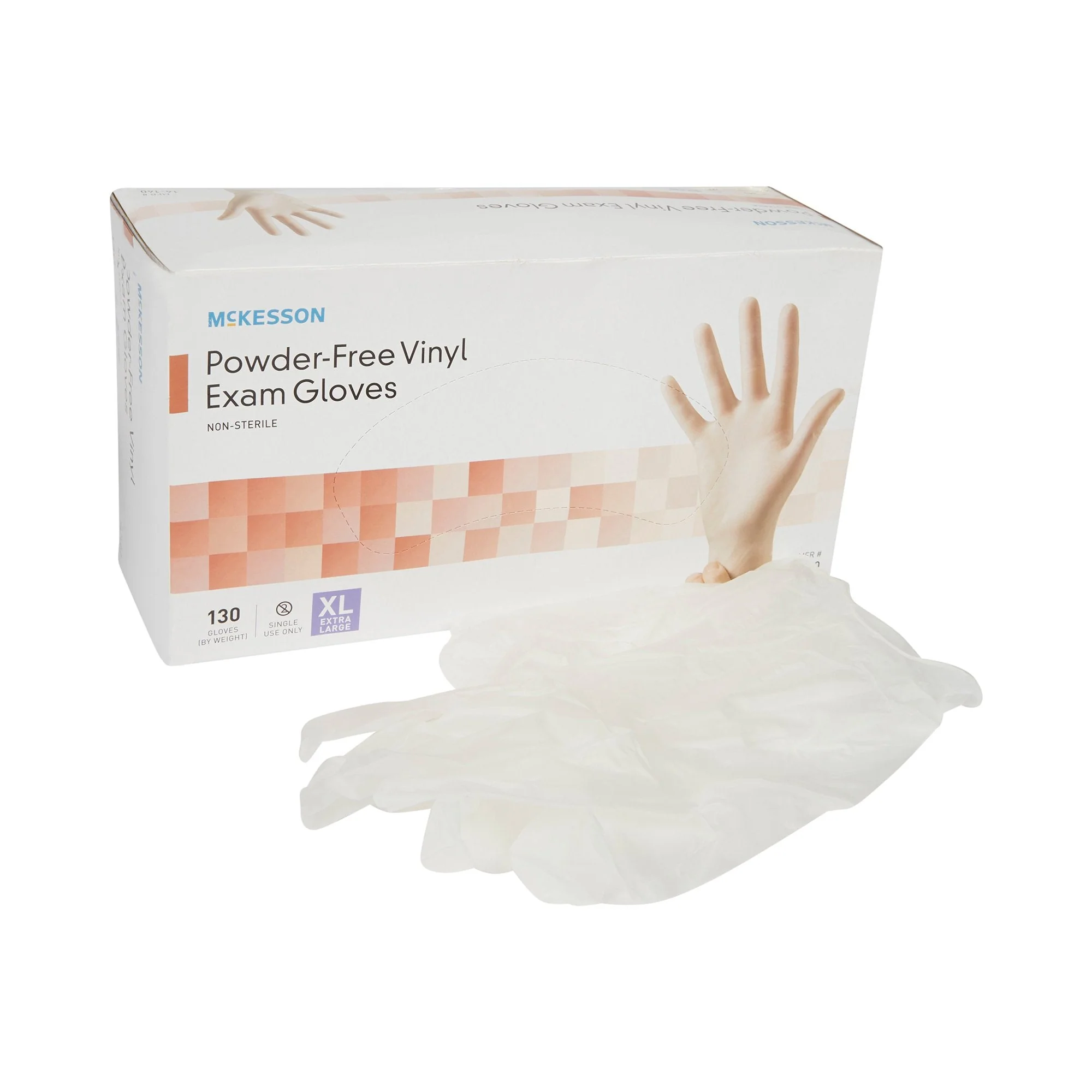 McKesson Brand McKesson Vinyl Exam Glove, Extra Large, Clear (1300/CS)