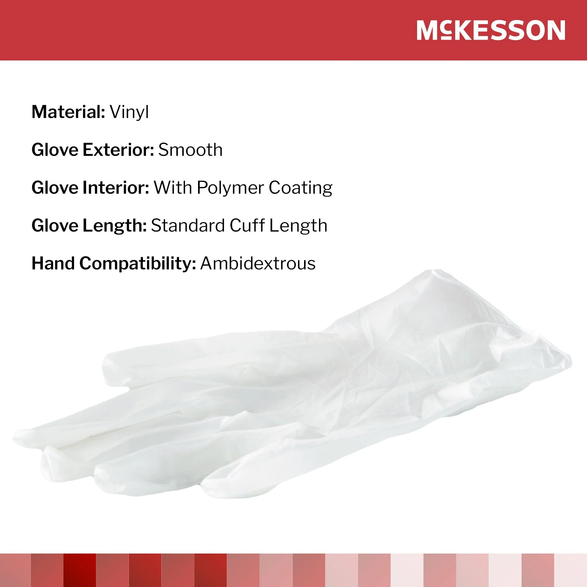McKesson Brand McKesson Vinyl Exam Glove, Extra Large, Clear (1300/CS) - Image 3