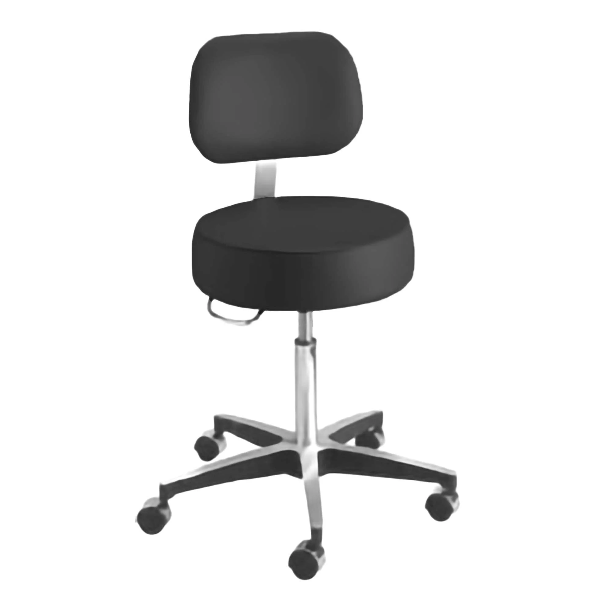 McKesson Brand McKesson Pneumatic Exam Stool, Black, with Backrest