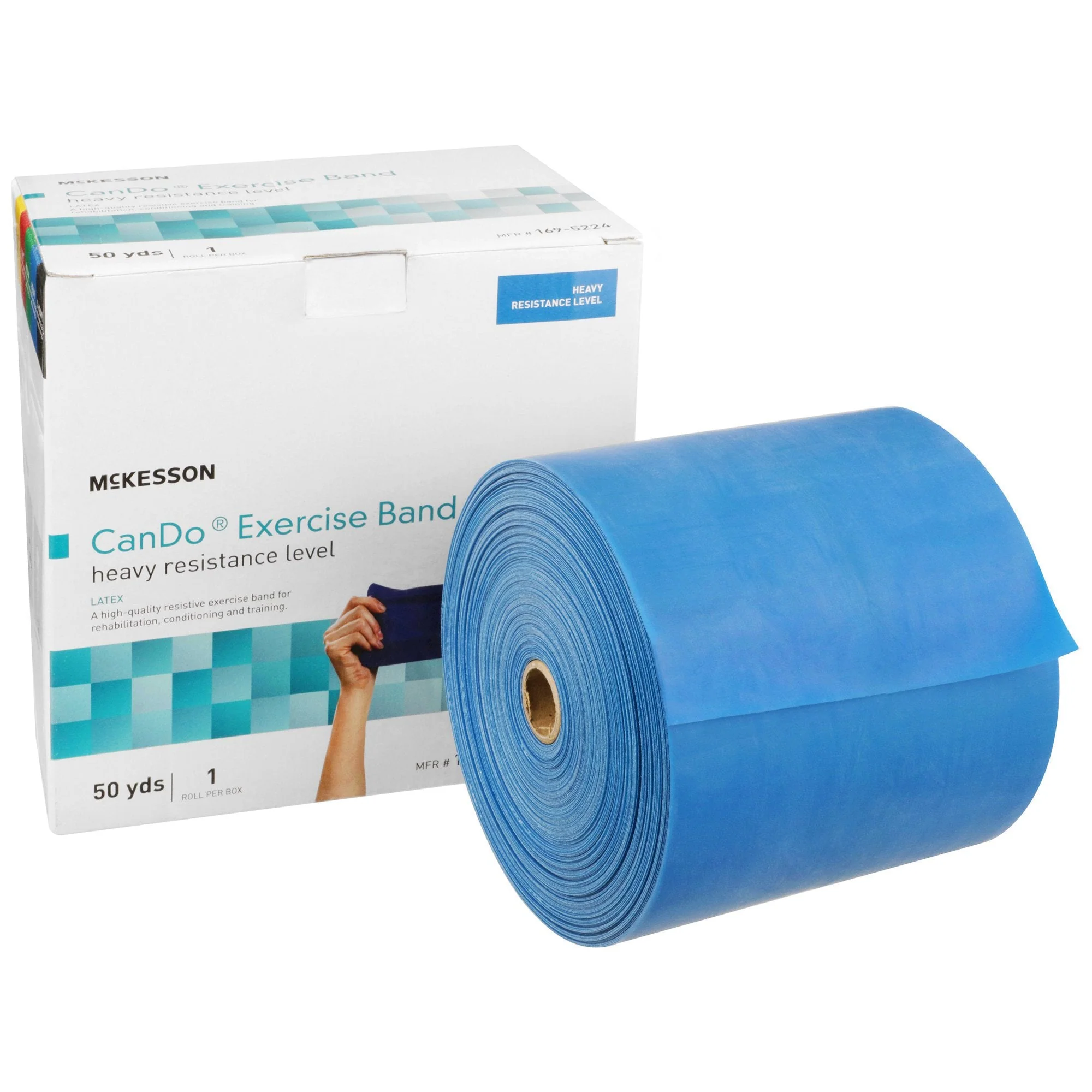 McKesson Brand McKesson Exercise Resistance Band, Blue, 5 Inch x 50 Yard, Heavy Resistance