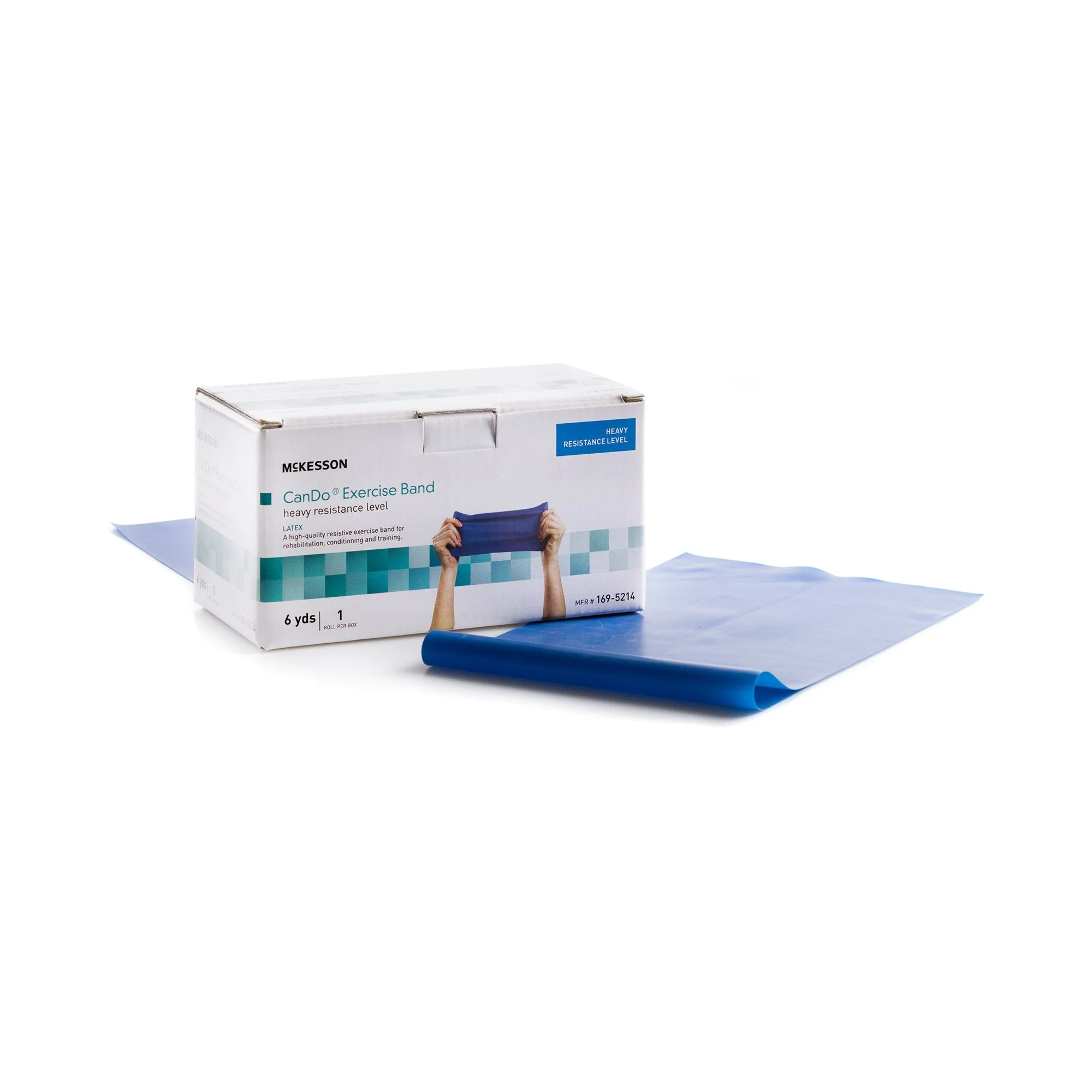 McKesson Brand McKesson Exercise Resistance Band, Blue, 5 Inch x 6 Yard, Heavy Resistance - Image 2