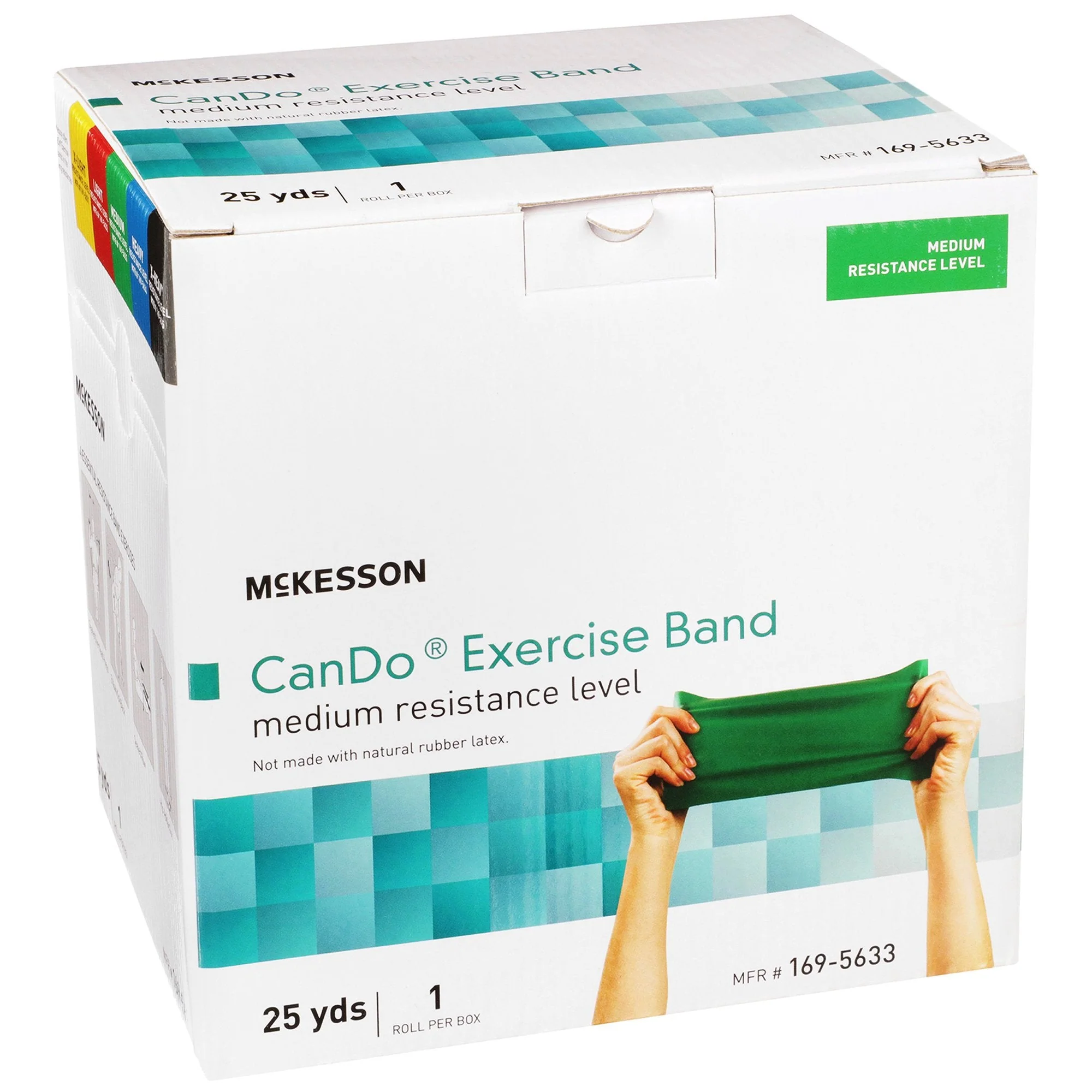 McKesson Brand McKesson Exercise Resistance Band, Green, 5 Inch x 25 Yard, Medium Resistance - Image 2