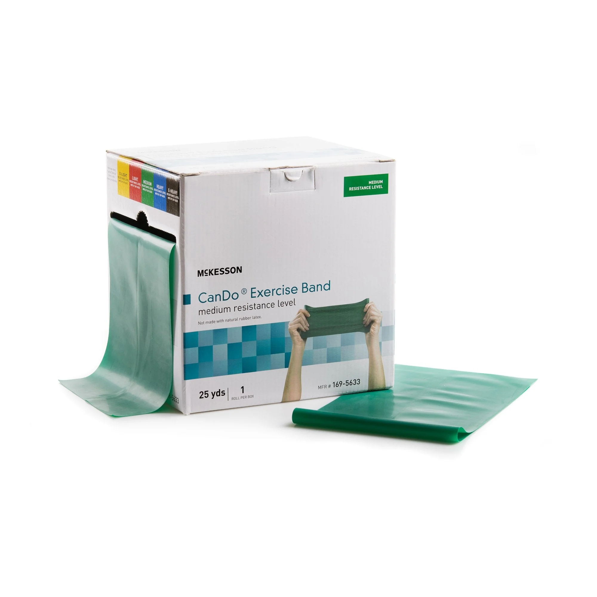 McKesson Brand McKesson Exercise Resistance Band, Green, 5 Inch x 25 Yard, Medium Resistance - Image 6