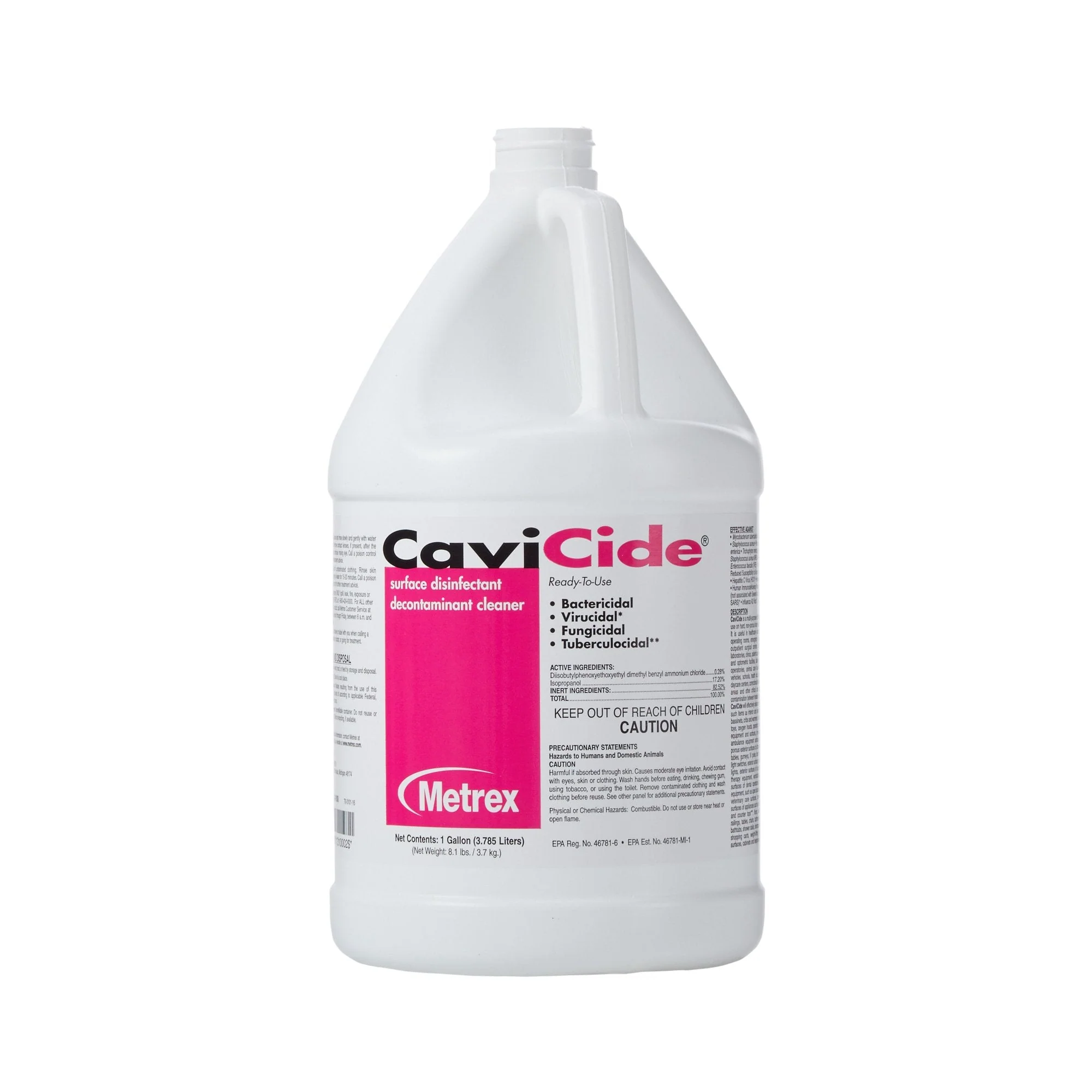 Metrex Research CaviCide Surface Disinfectant Cleaner, Alcohol Based, 1-gallon Jug (4/CS) - Image 2