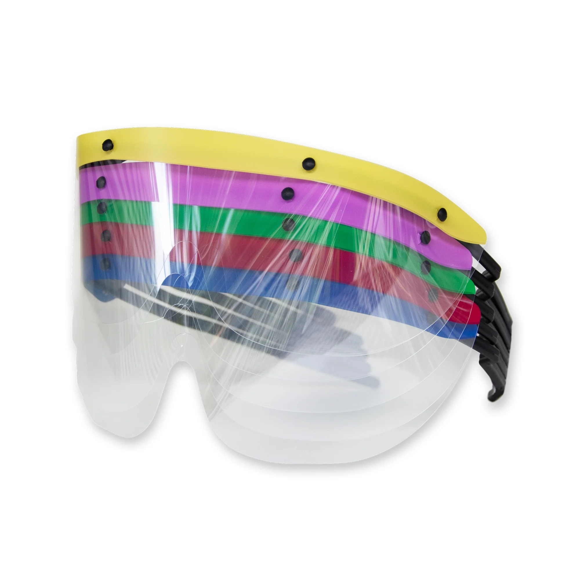 McKesson Brand Eye Shield McKesson Pre-Assembled Anti-fog / Anti-glare / Anti-static Coating Clear Tint Plastic Film Lens Black Frame Over Ear One Size Fits Most (100/CS)