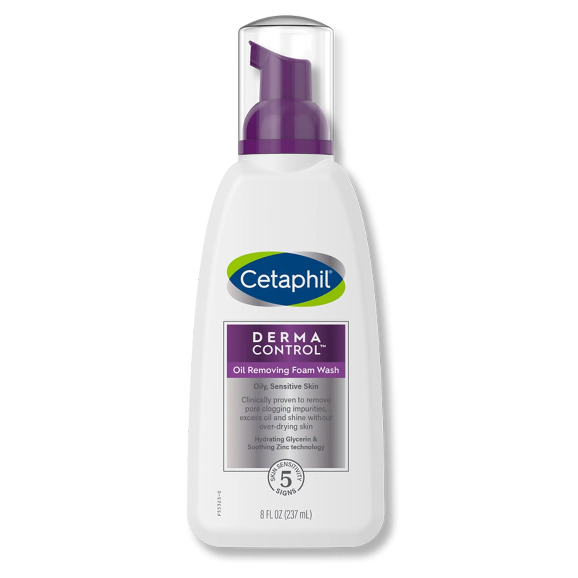 Galderma Laboratories Facial Cleanser Cetaphil Derma Control Oil Removing Foaming 8 oz. Pump Bottle Gentle Scent