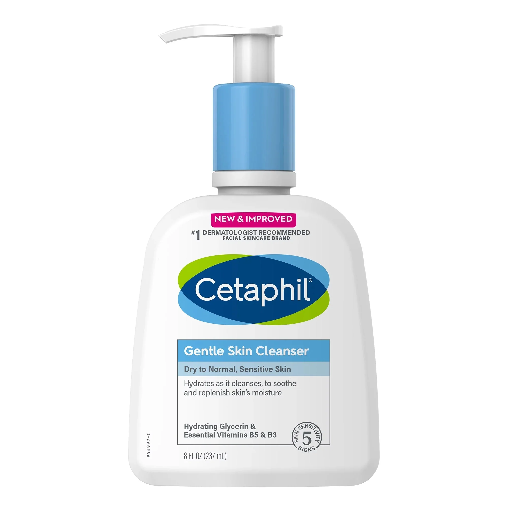 Galderma Laboratories Cetaphil Gentle Skin Cleanser Normal To Dry Skin Unscented, 8-ounce Pump Bottle