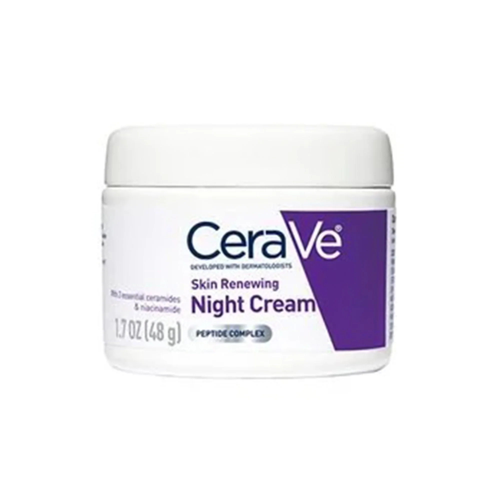 Loreal USA CeraVe Skin Renewing Night Cream Peptide Complex, 48-gram Jar - Image 3