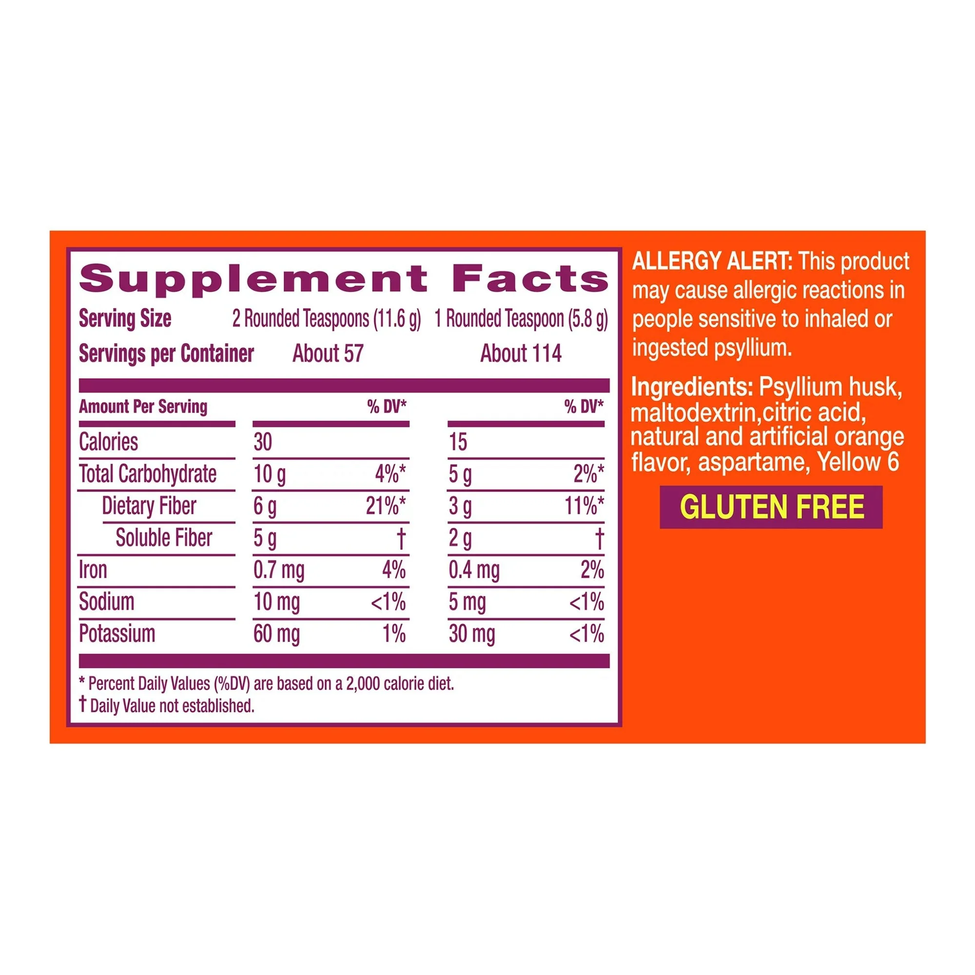 Procter & Gamble Metamucil Psyllium Fiber Supplement, Orange Powder - Image 2