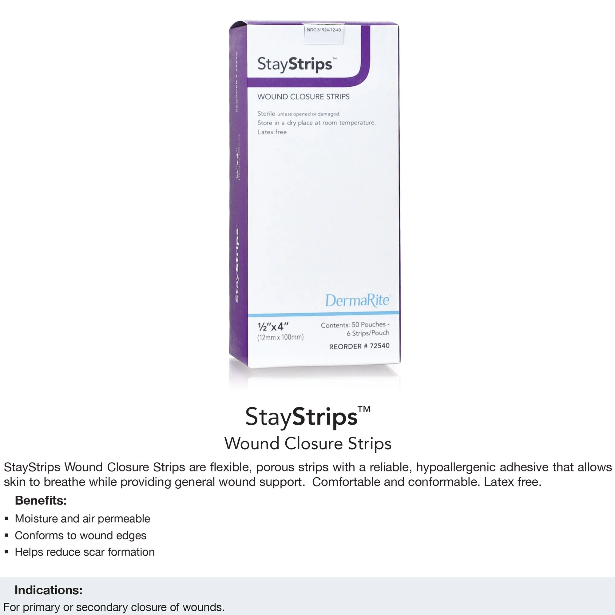 Sion Brands LLC StayStrips Skin Closure Strip (50/BX) - Image 2